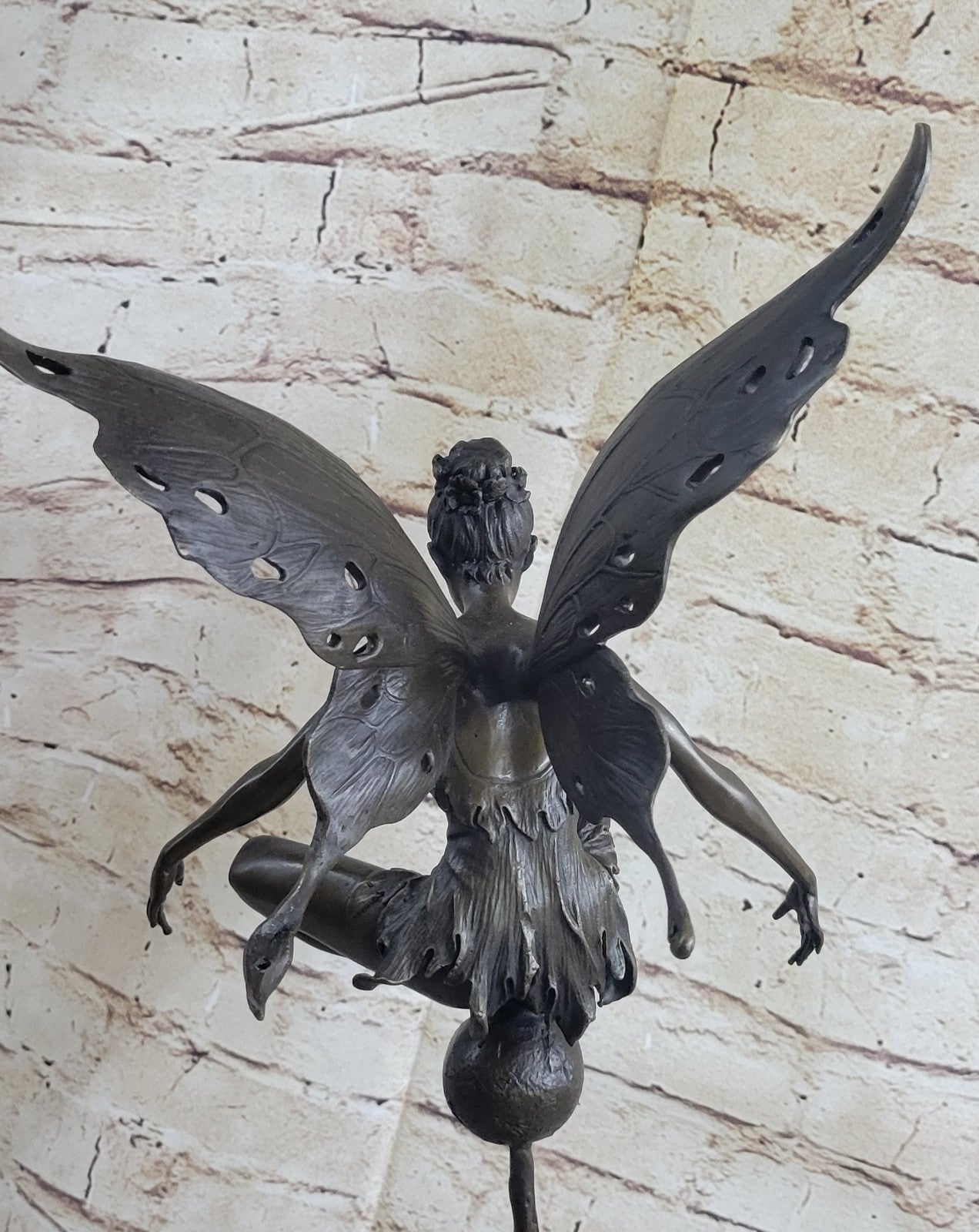 Fairy Angel 100% Real Bronze Figural Sculpture Original Hot Cast Home Decoration