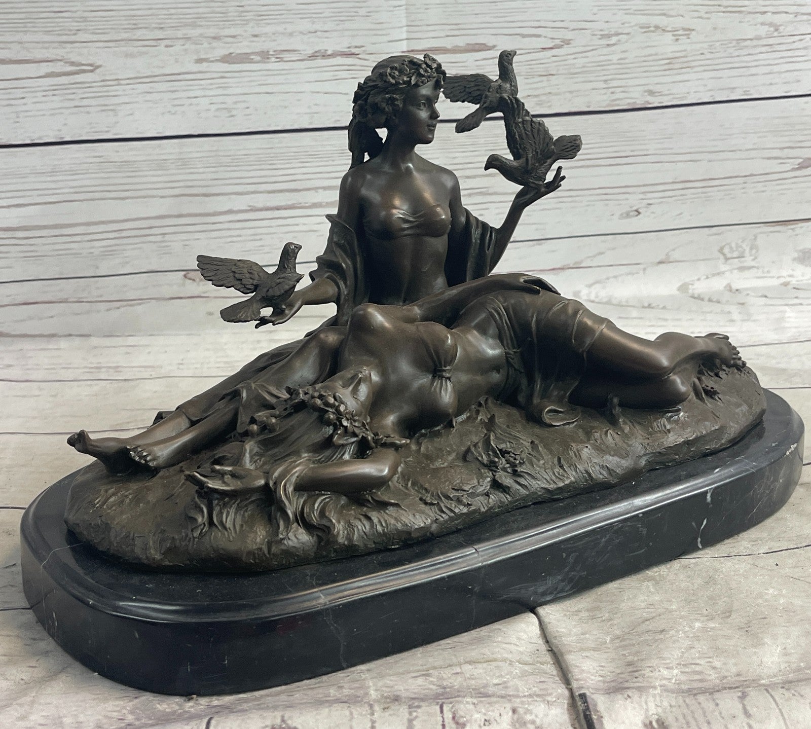 Lesbian Lovers Bronze Sculpture – Erotic Art Statue, Perfect Anniversary or Civil Partnership Gift SALE