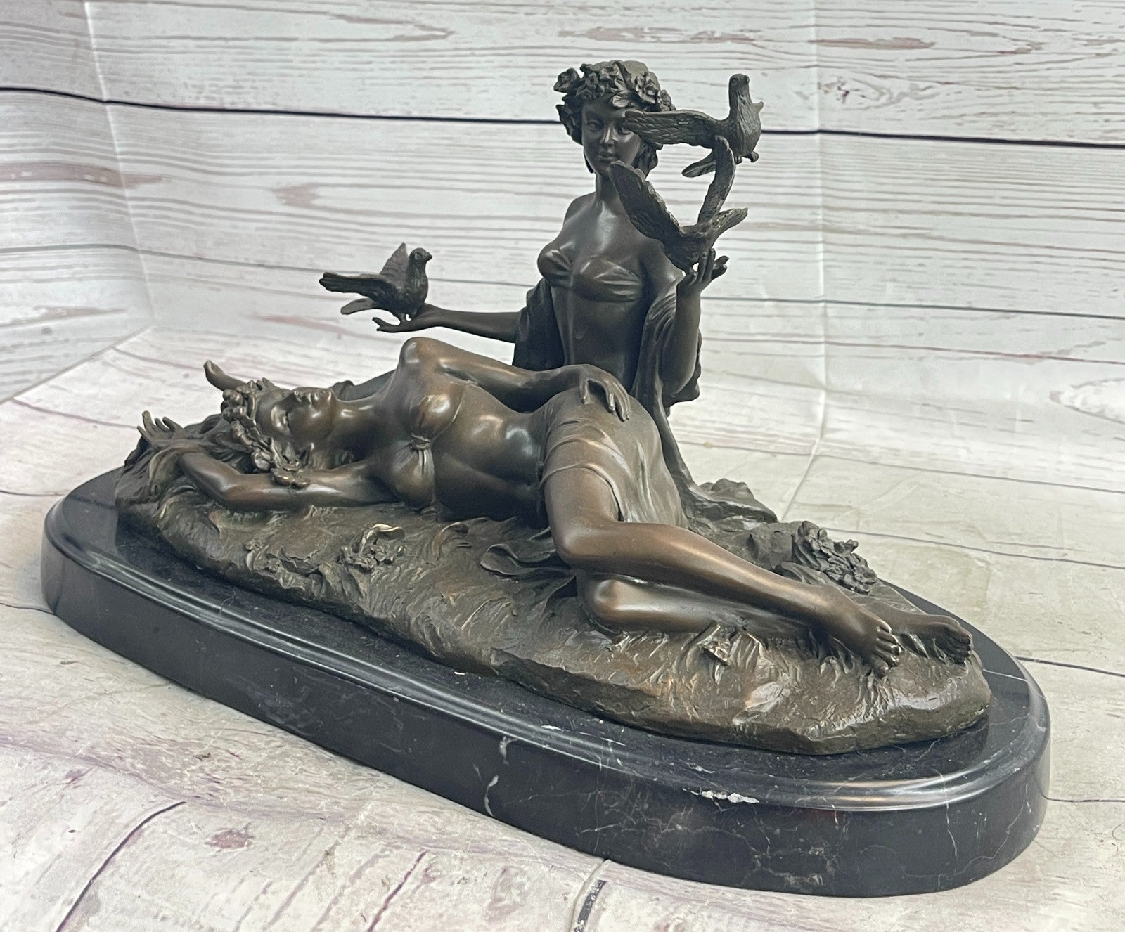 Lesbian Lovers Bronze Sculpture – Erotic Art Statue, Perfect Anniversary or Civil Partnership Gift SALE