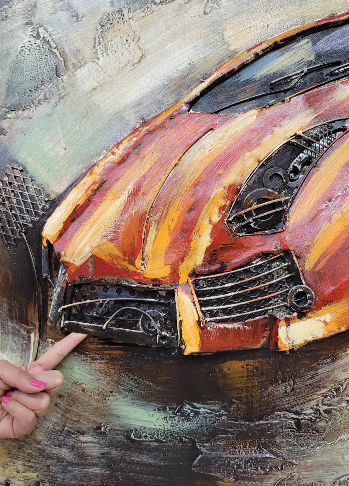 3D Metal Famous classic racing car Iron Craft for Wall art painting for home decor