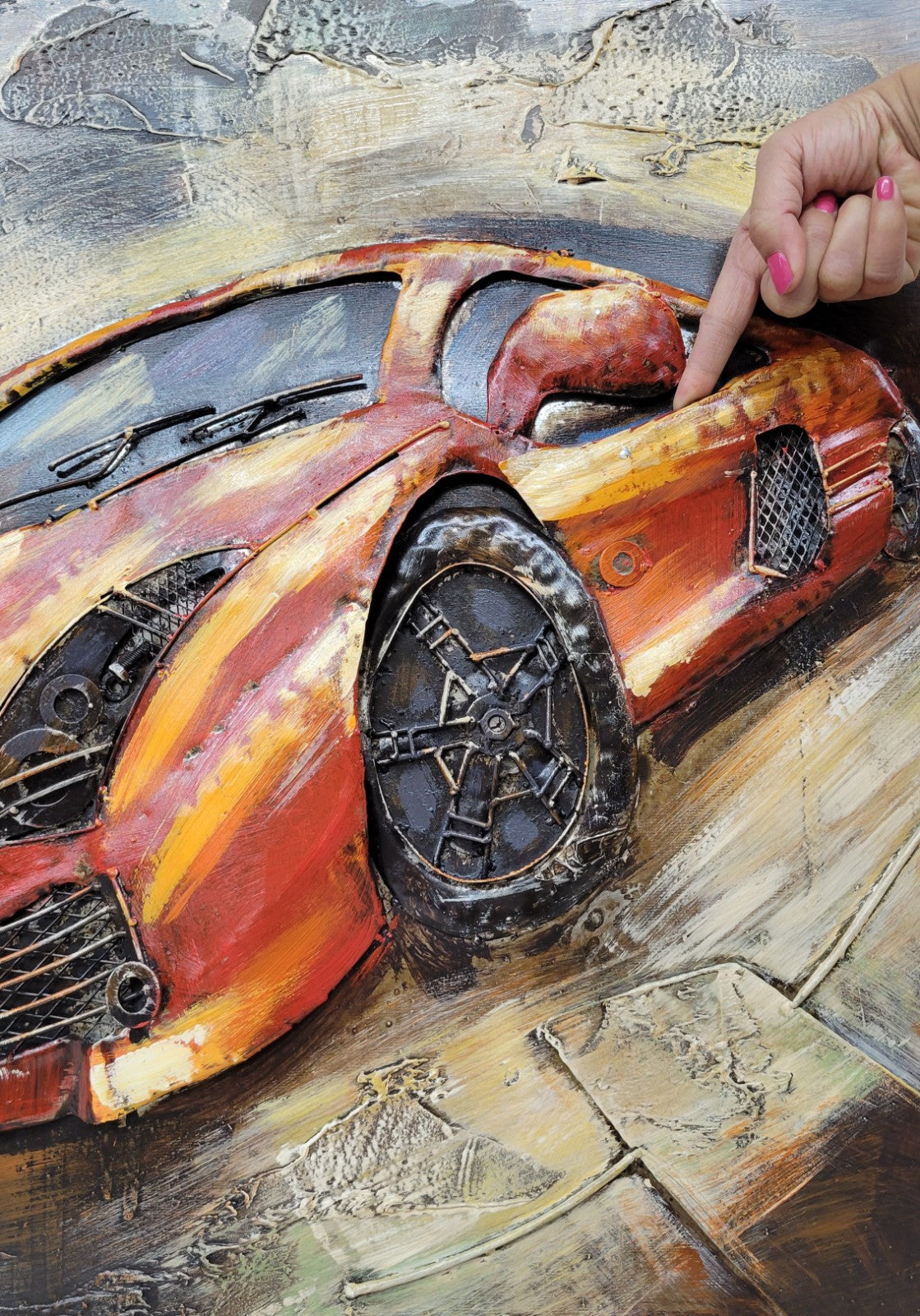 3D Metal Famous classic racing car Iron Craft for Wall art painting for home decor