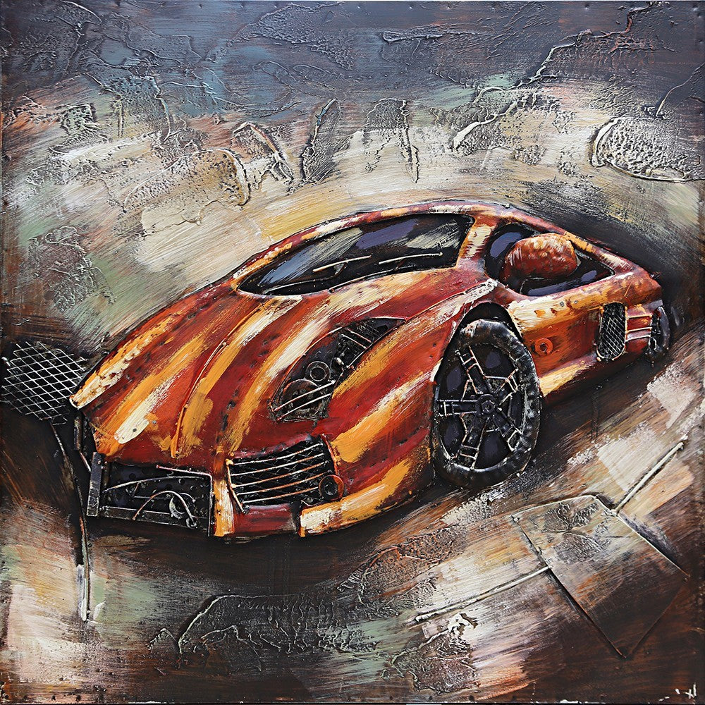 3D Metal Famous classic racing car Iron Craft for Wall art painting for home decor