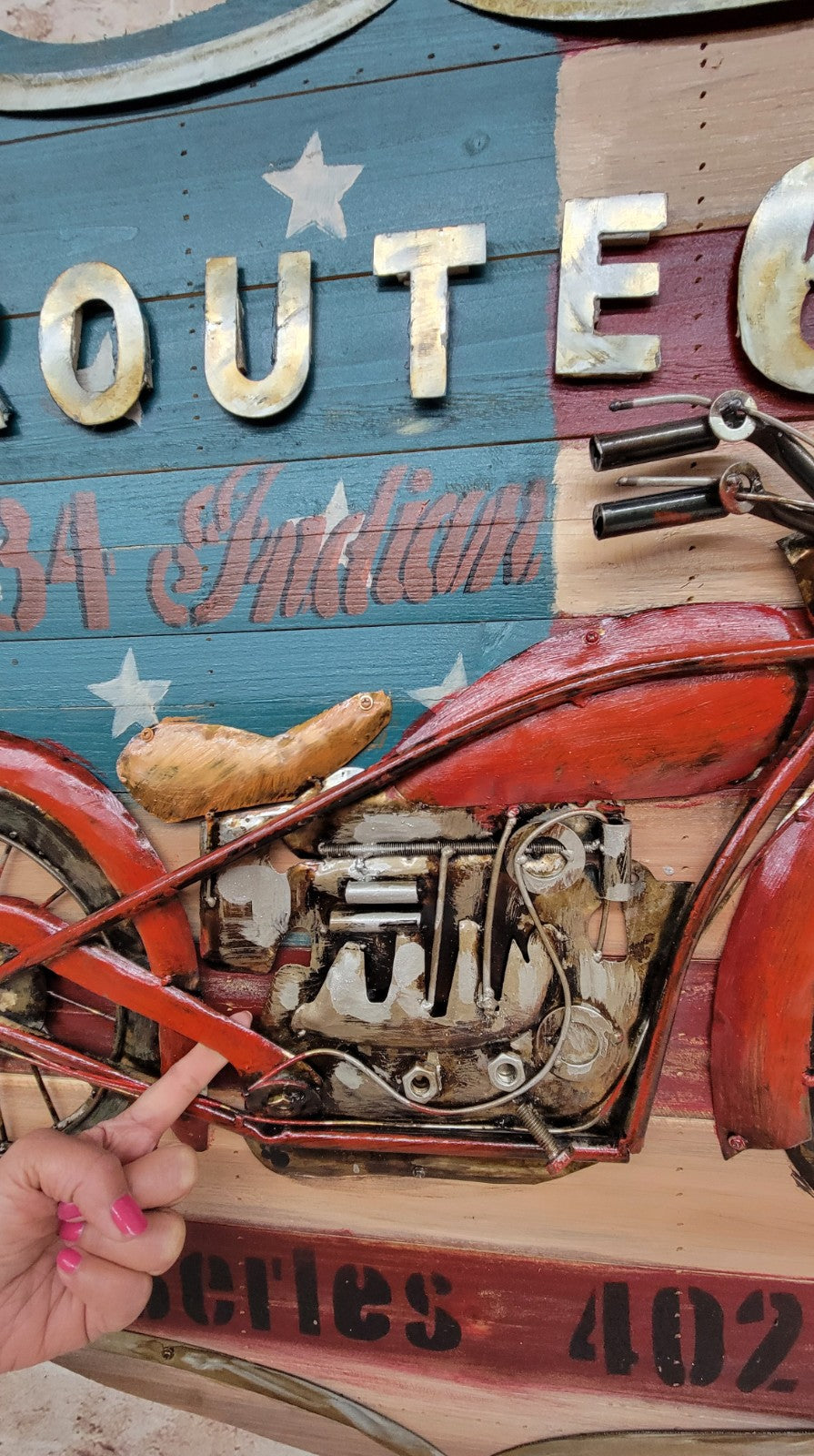 Handcrafted 3D home or office Decor with a Wood Canvas Harley Davidson Gift