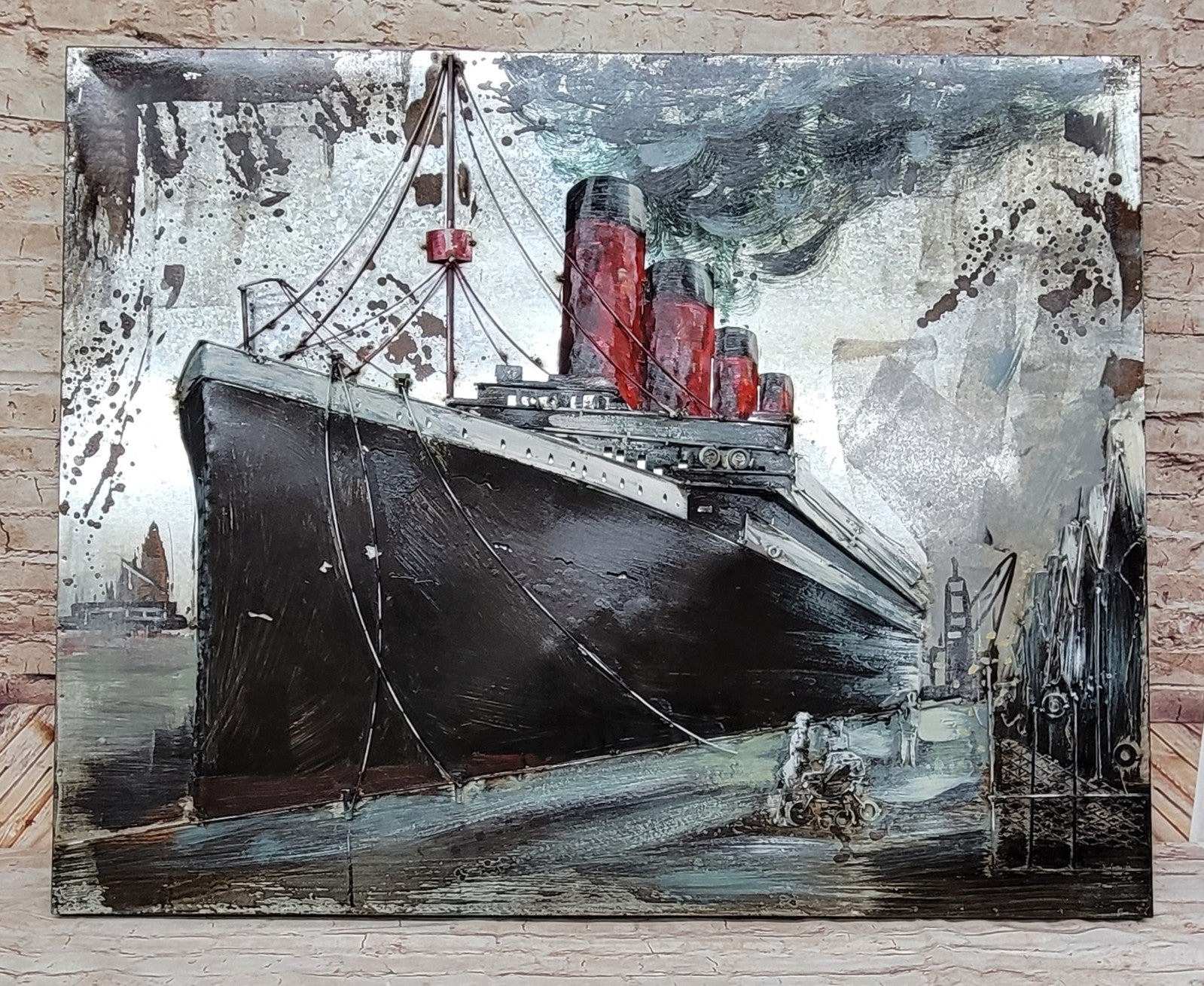Stereograph Oil Painting - Home Decor - Ready to Hang Titanic Artwork