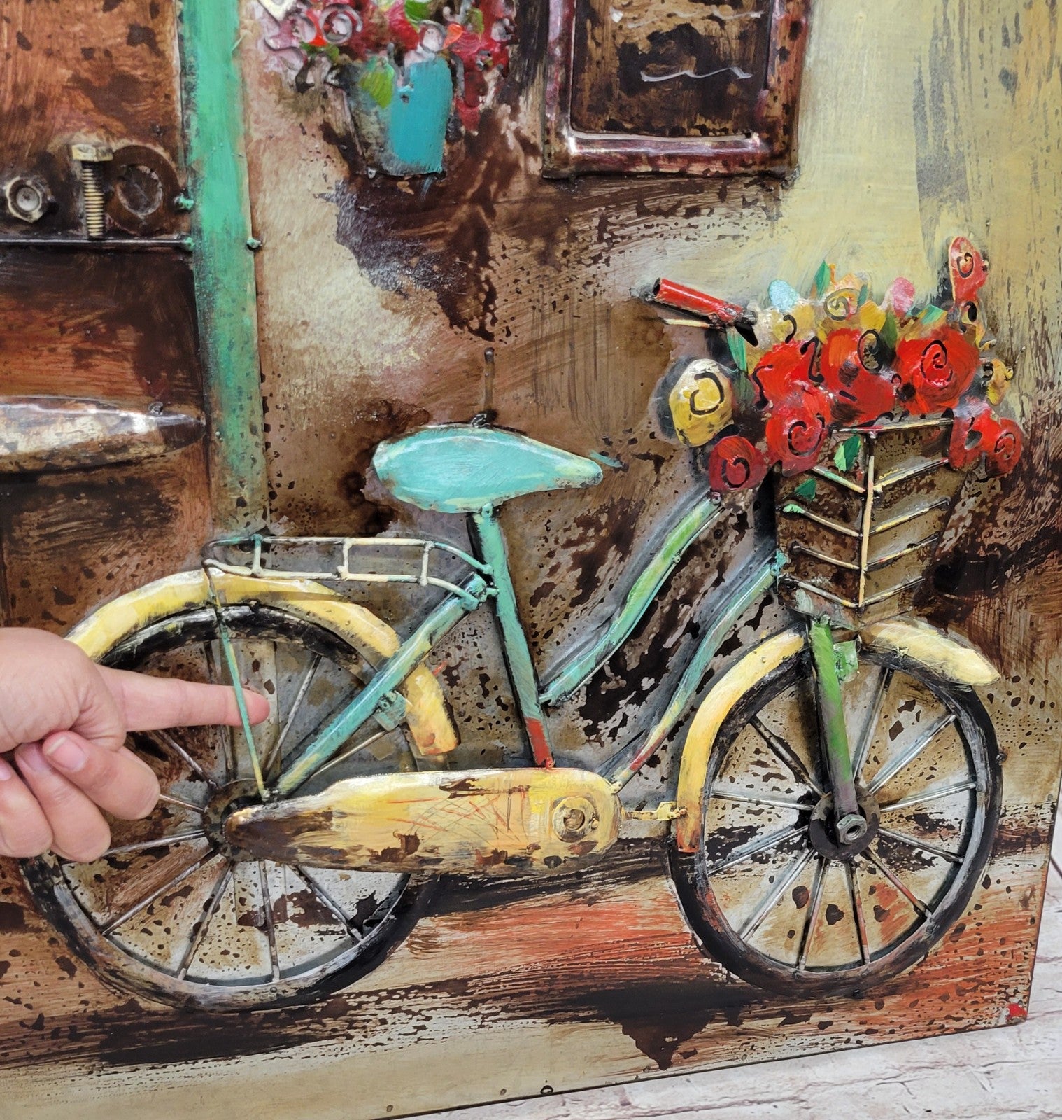 Built Solid and Ready to Hang Bistro Restaurant Large 32 by 32 Inches Artwork Art