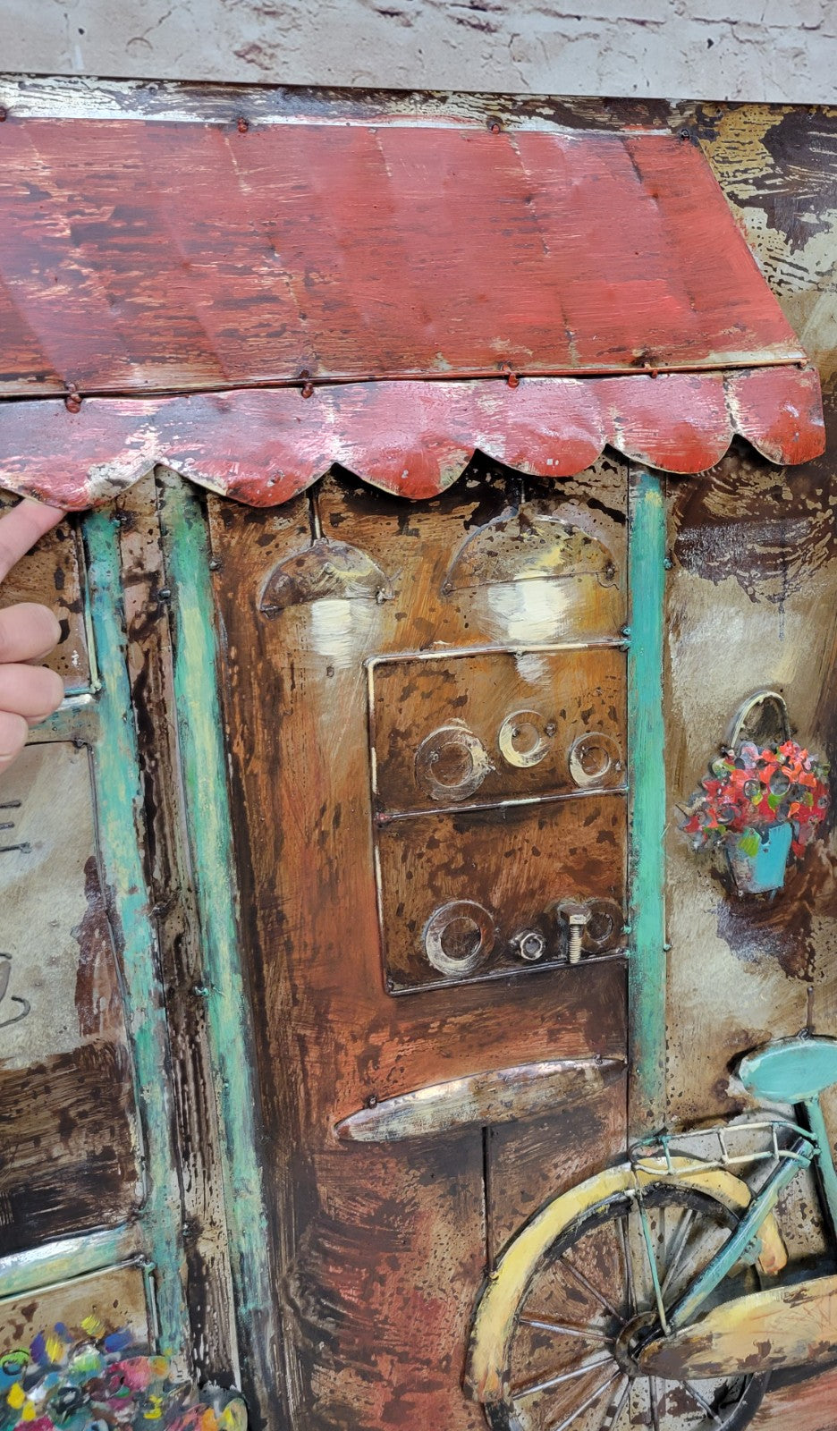 Built Solid and Ready to Hang Bistro Restaurant Large 32 by 32 Inches Artwork Art