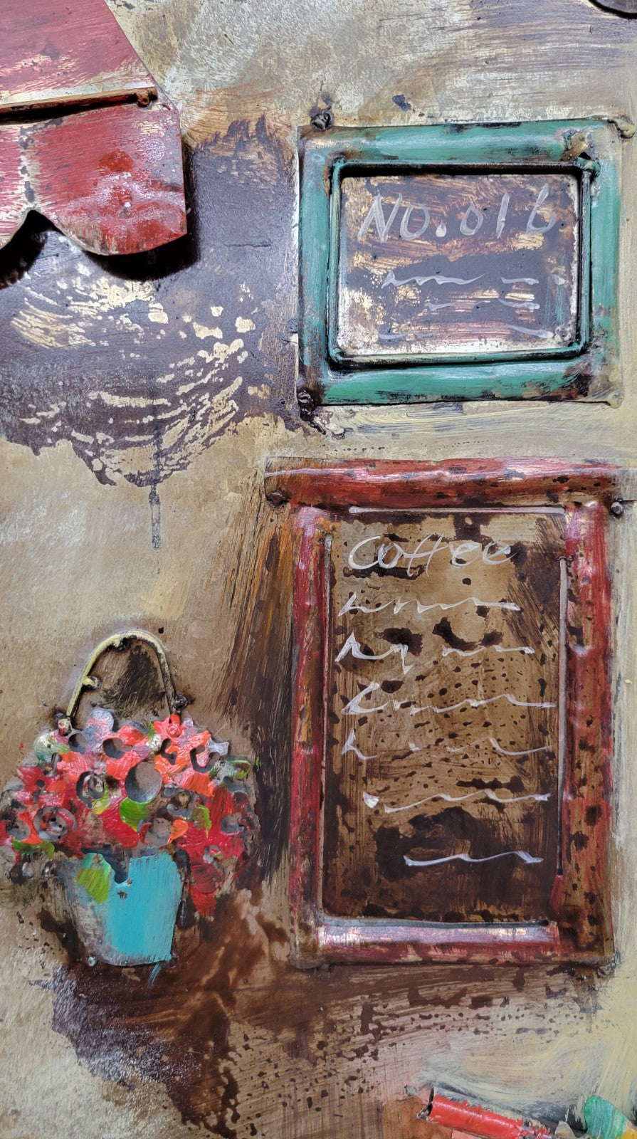 Built Solid and Ready to Hang Bistro Restaurant Large 32 by 32 Inches Artwork Art