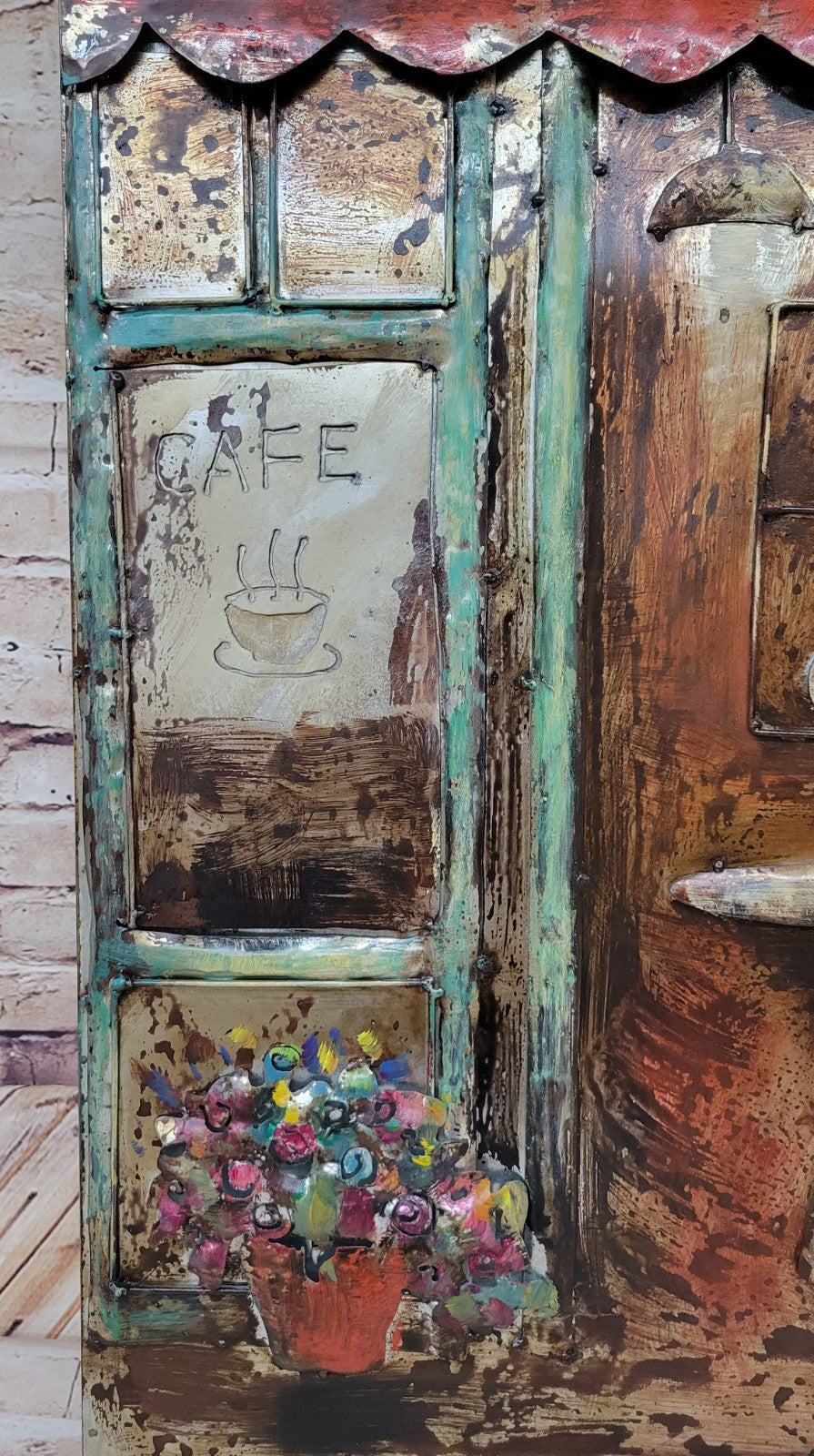 Built Solid and Ready to Hang Bistro Restaurant Large 32 by 32 Inches Artwork Art