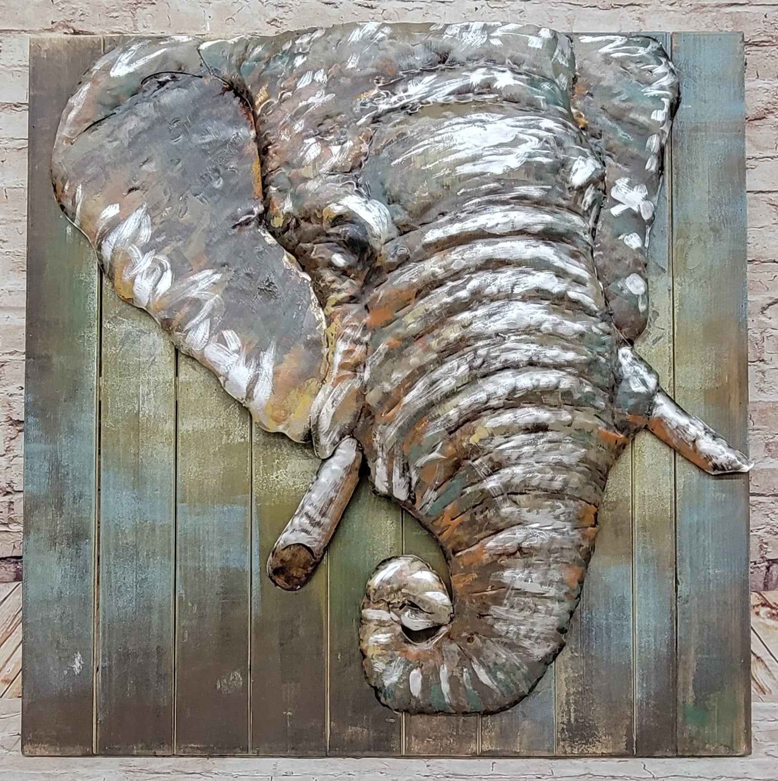 Fashionable 3d animal wall art painting special home use galvanized metal wall hanging decor