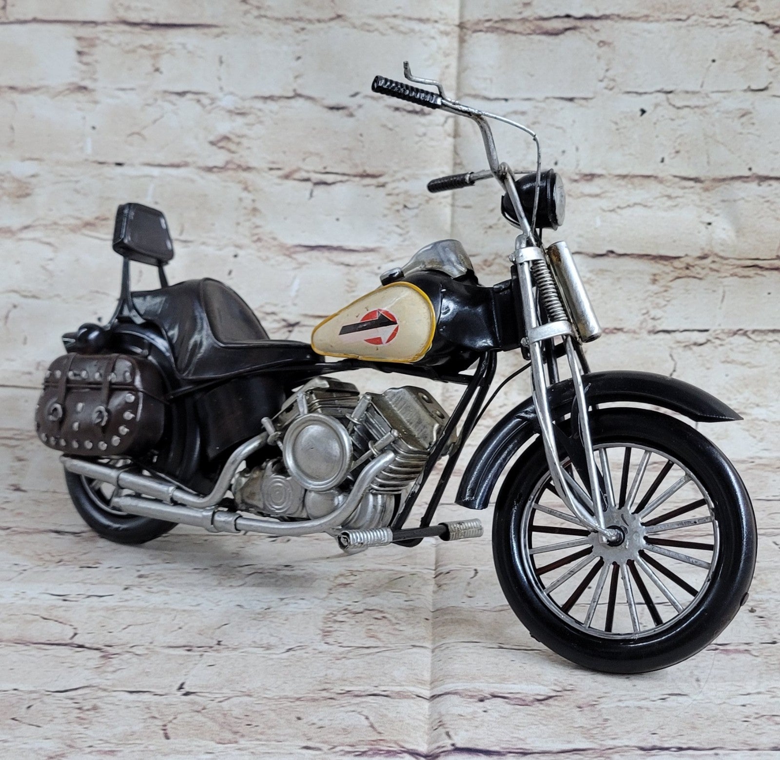 Handmade Indian Motorcycle 1:8 Tinplate Antique Style Metal Model Superb Artwork