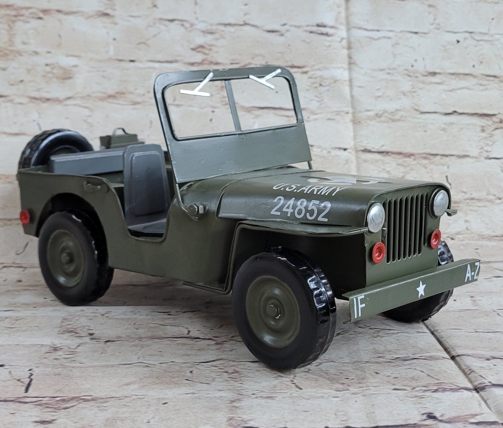 Retro Tin vehicle model 1940 edition handmade Antique Iron gift military vehicles