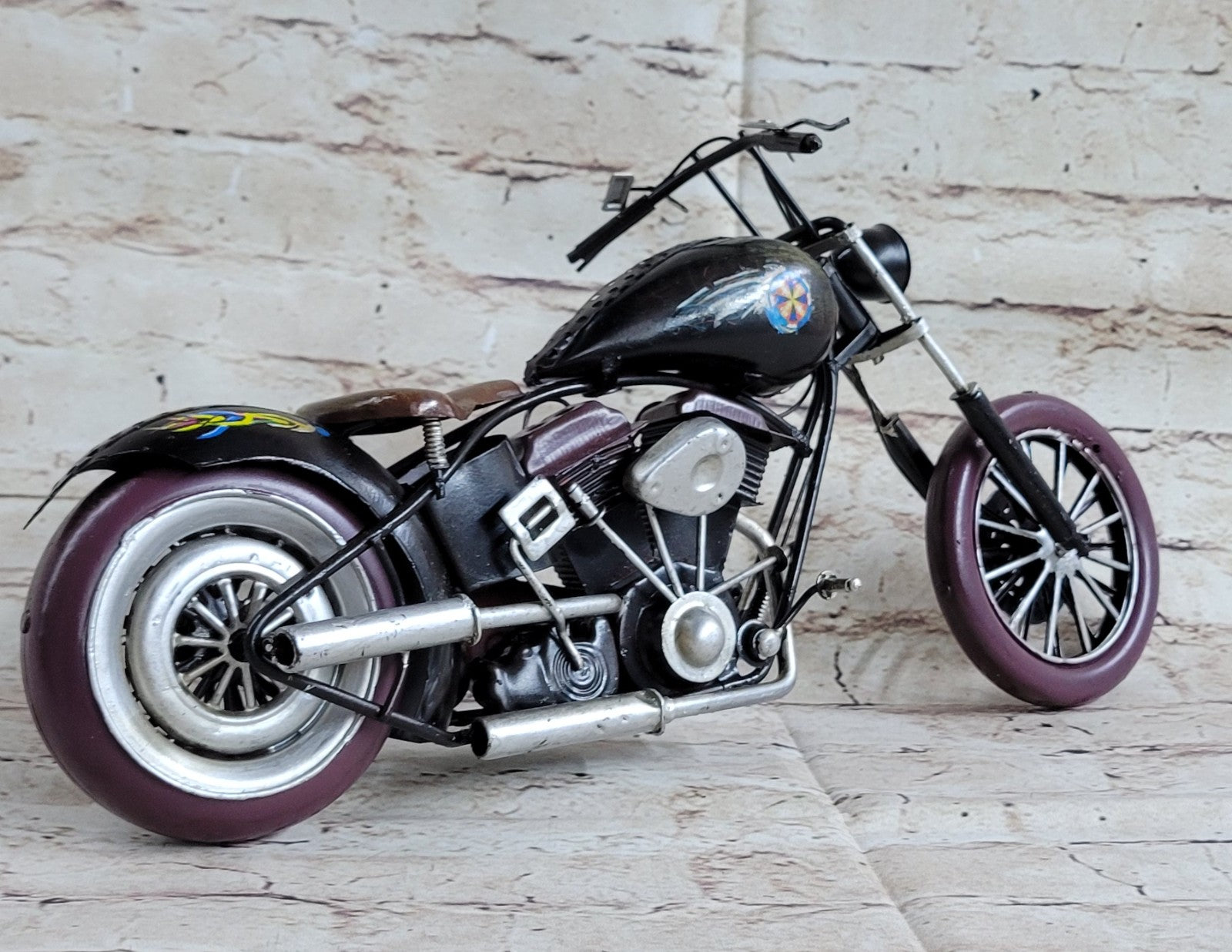 Vintage Reproduction by European Finery Hot Cast Harley Davidson Motorcycle