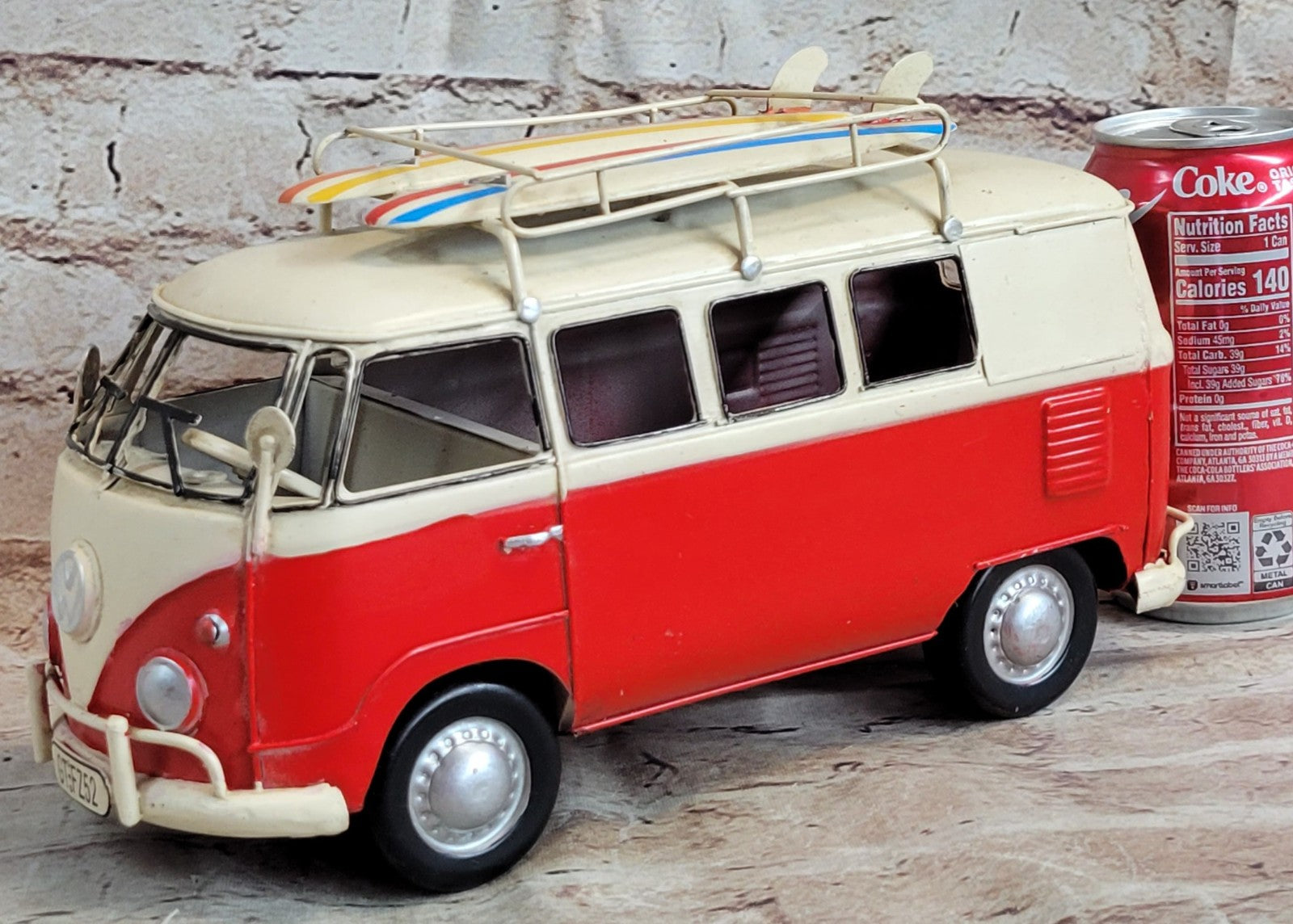Handmade Metal Bus Model Vintage Decoration 1966 Volkswagen Mini Bus Decorative