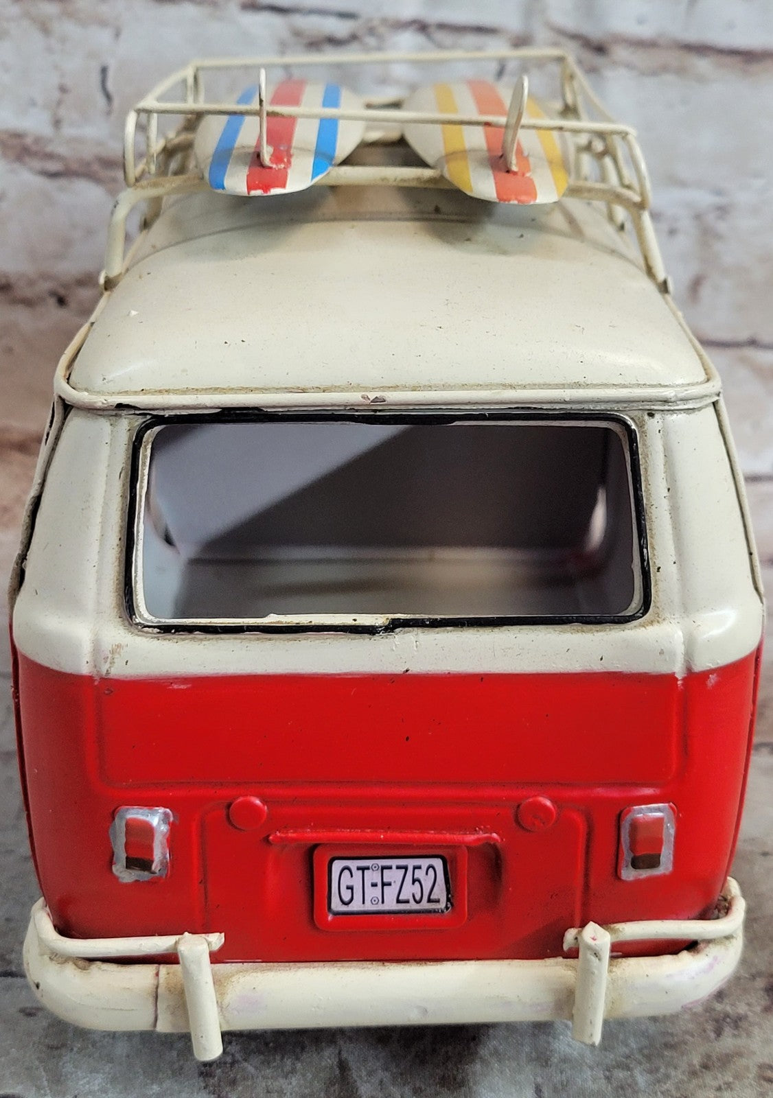 Handmade Metal Bus Model Vintage Decoration 1966 Volkswagen Mini Bus Decorative