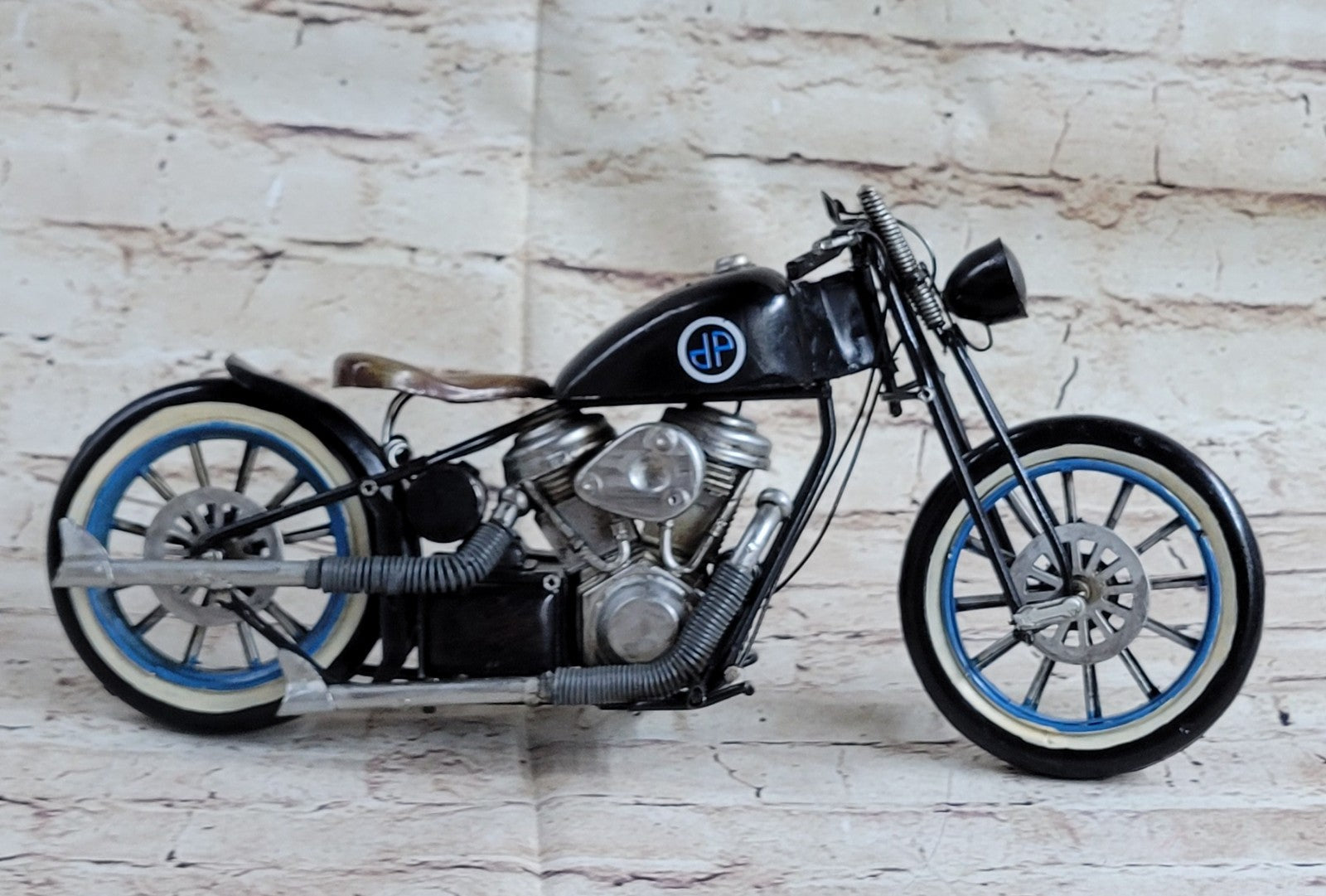 Harley Davidson Motorcycle Model Easy Rod Custom Rider Touring Bike 1/12 Black