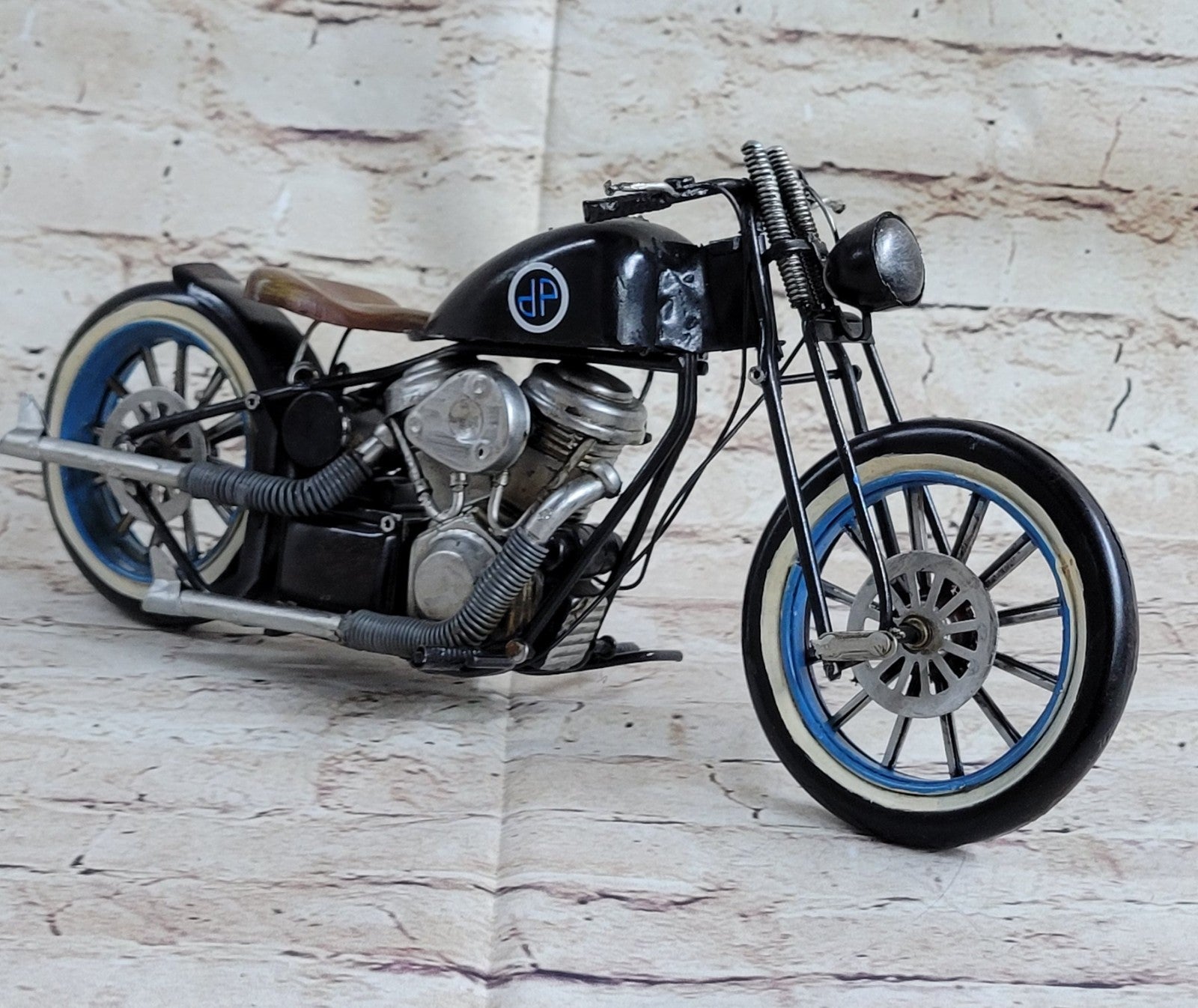 Harley Davidson Motorcycle Model Easy Rod Custom Rider Touring Bike 1/12 Black