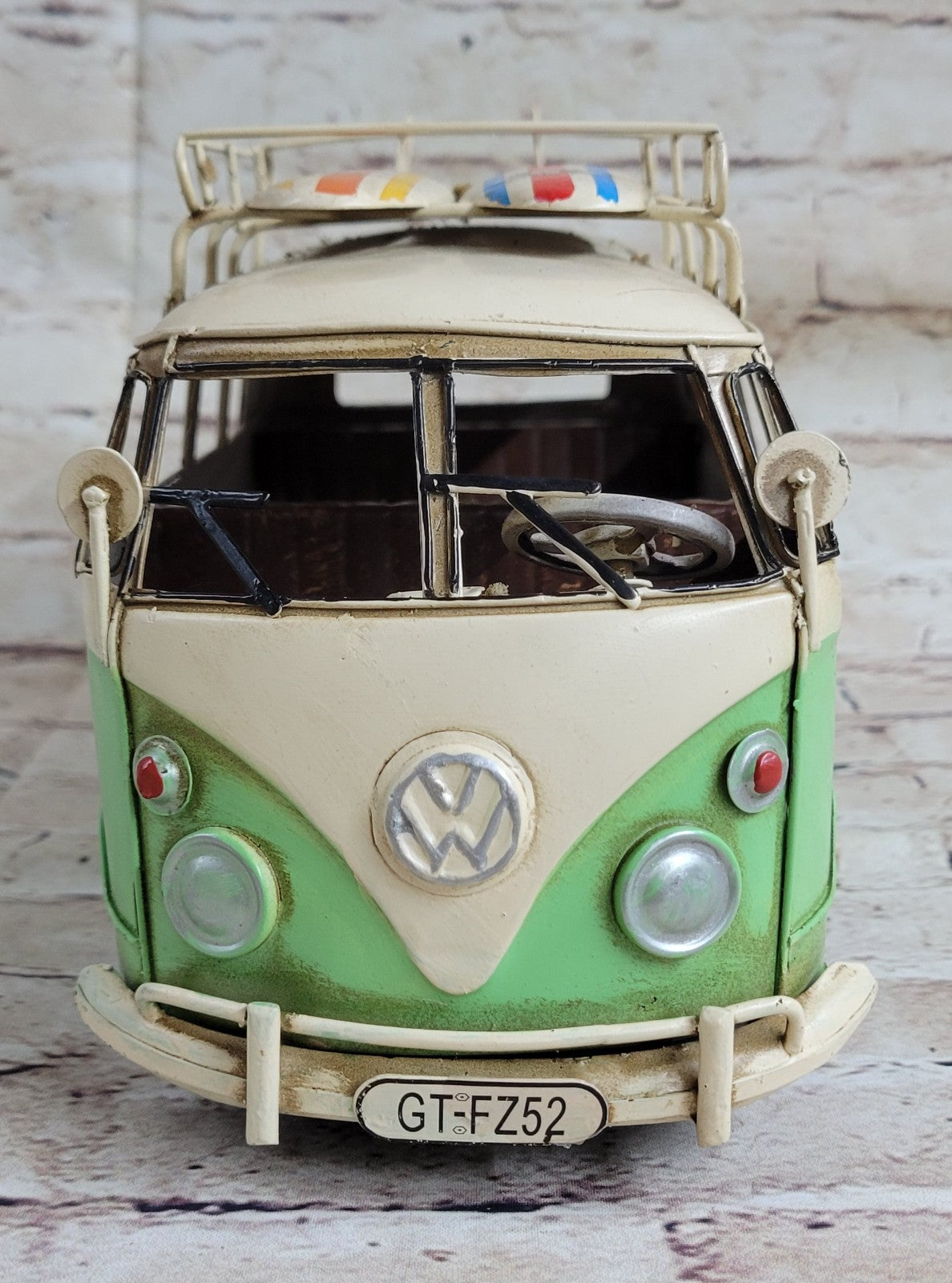 Collectible Collector Edition 1966 Volkswagen Mini Bus Tinplate Metal Artwork