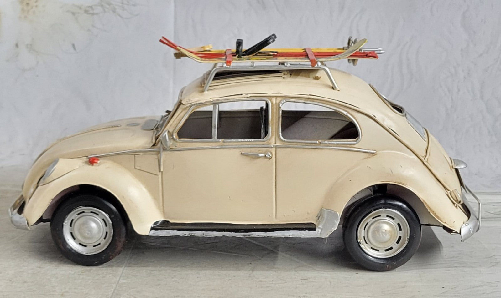European Finery 1:12 Beige Stripe 1934 VW Beetle Bug Die Cast Model Volkswagen