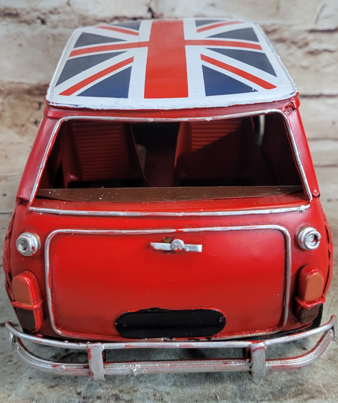 Buy Handmade Mini Cooper Iron Craft Vintage Diecast Car Model – Rustic Metal Mini Car for Home & Office Decor