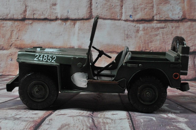 Vintage Production by Jayland US Army Military Jeep Home Office Decoration Decor