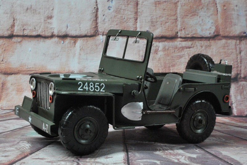 Vintage Production by Jayland US Army Military Jeep Home Office Decoration Decor