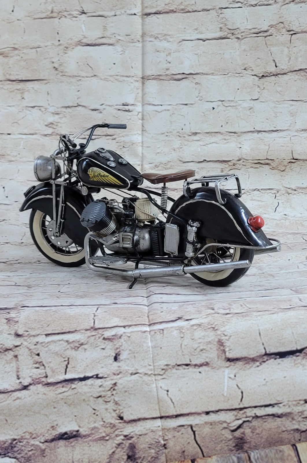 Buy Harley-Davidson Black Motorcycle Vintage Metal Sculpture – Classic Reproduction Artwork for Home & Office Décor