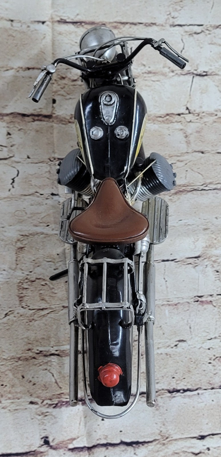 Buy Harley-Davidson Black Motorcycle Vintage Metal Sculpture – Classic Reproduction Artwork for Home & Office Décor