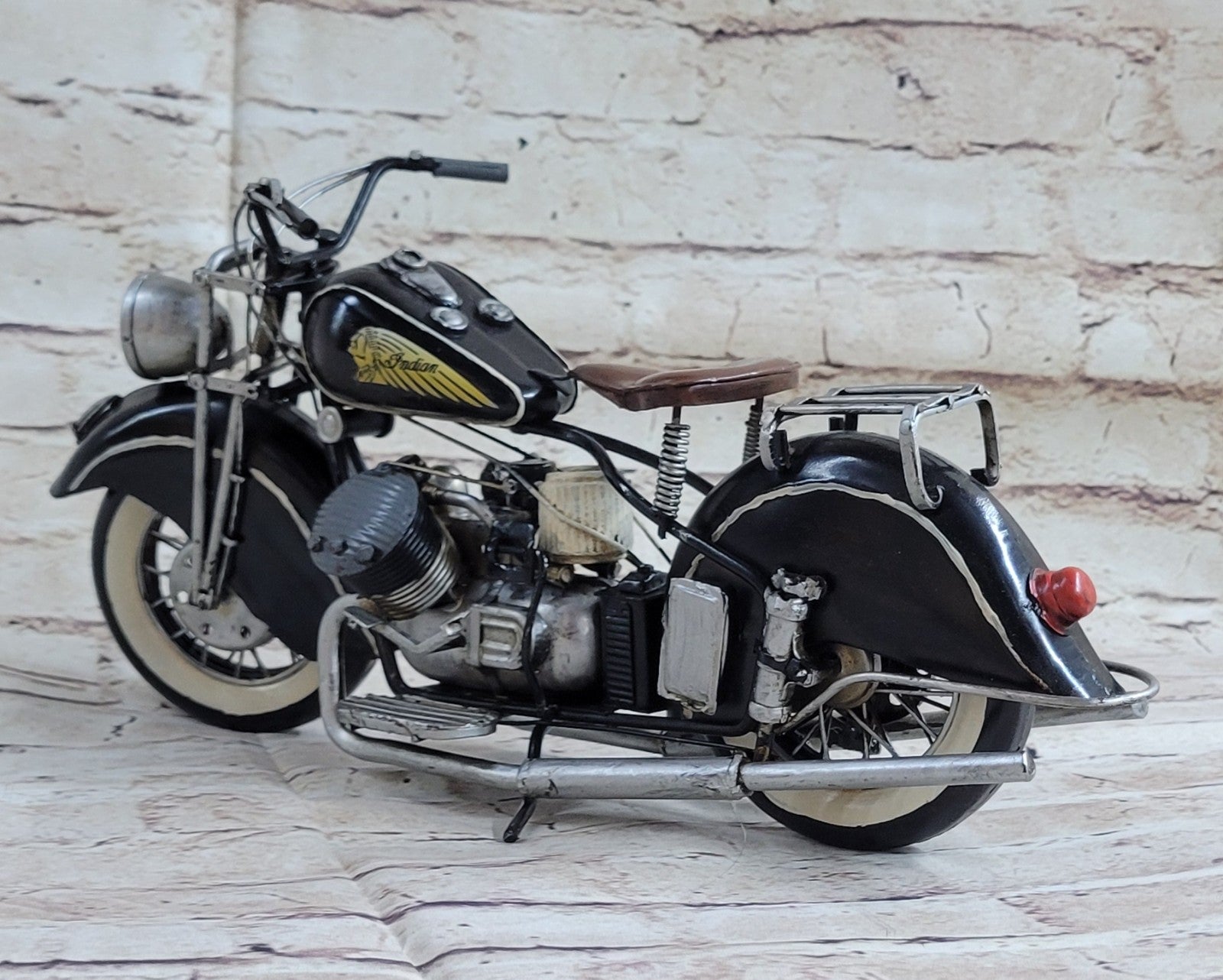 Buy Harley-Davidson Black Motorcycle Vintage Metal Sculpture – Classic Reproduction Artwork for Home & Office Décor