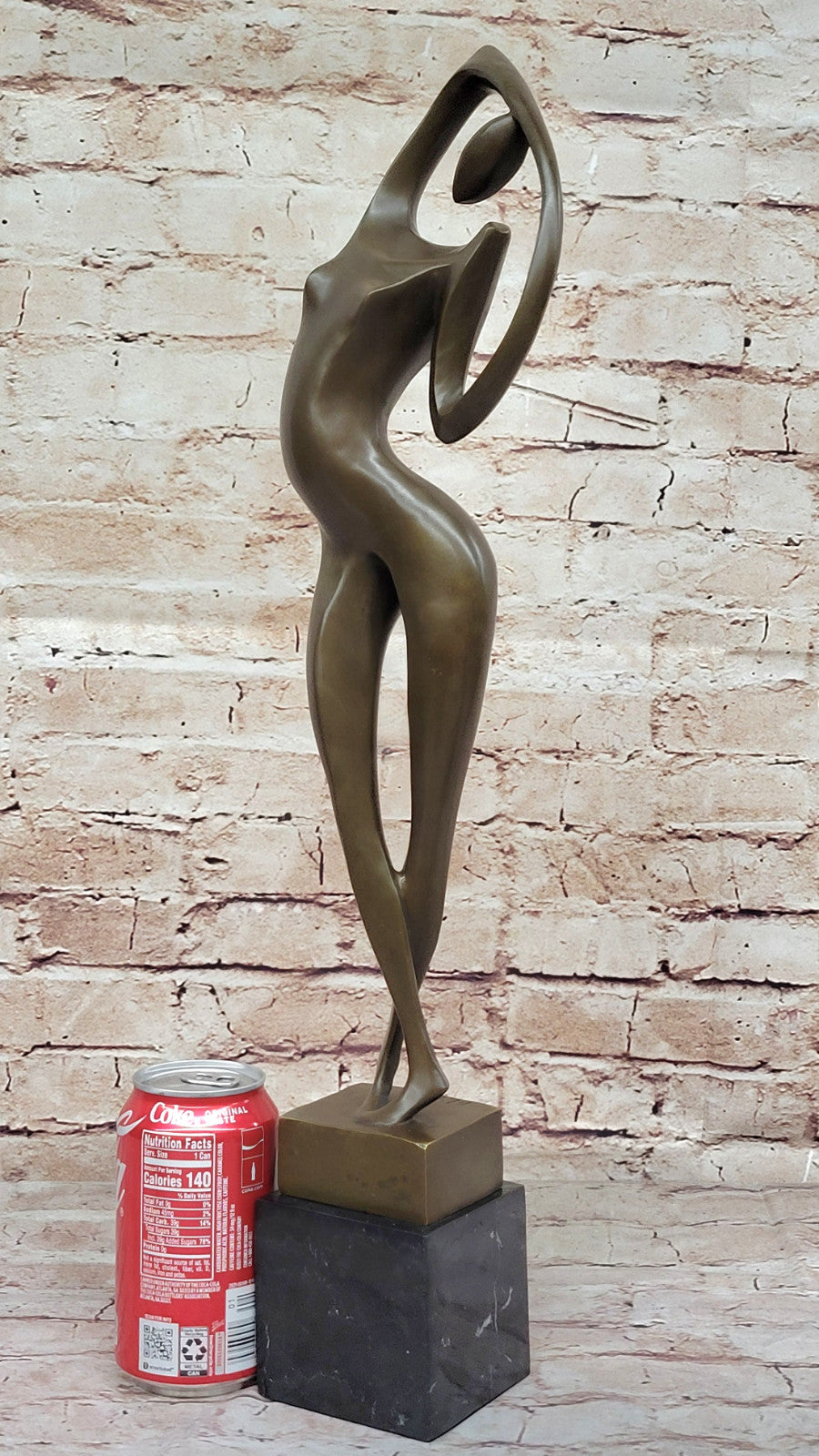Abstract Female Lady Woman Hot Cast Bronze Statue by Miguel Lopez – Signed Original Modern Art on Sale