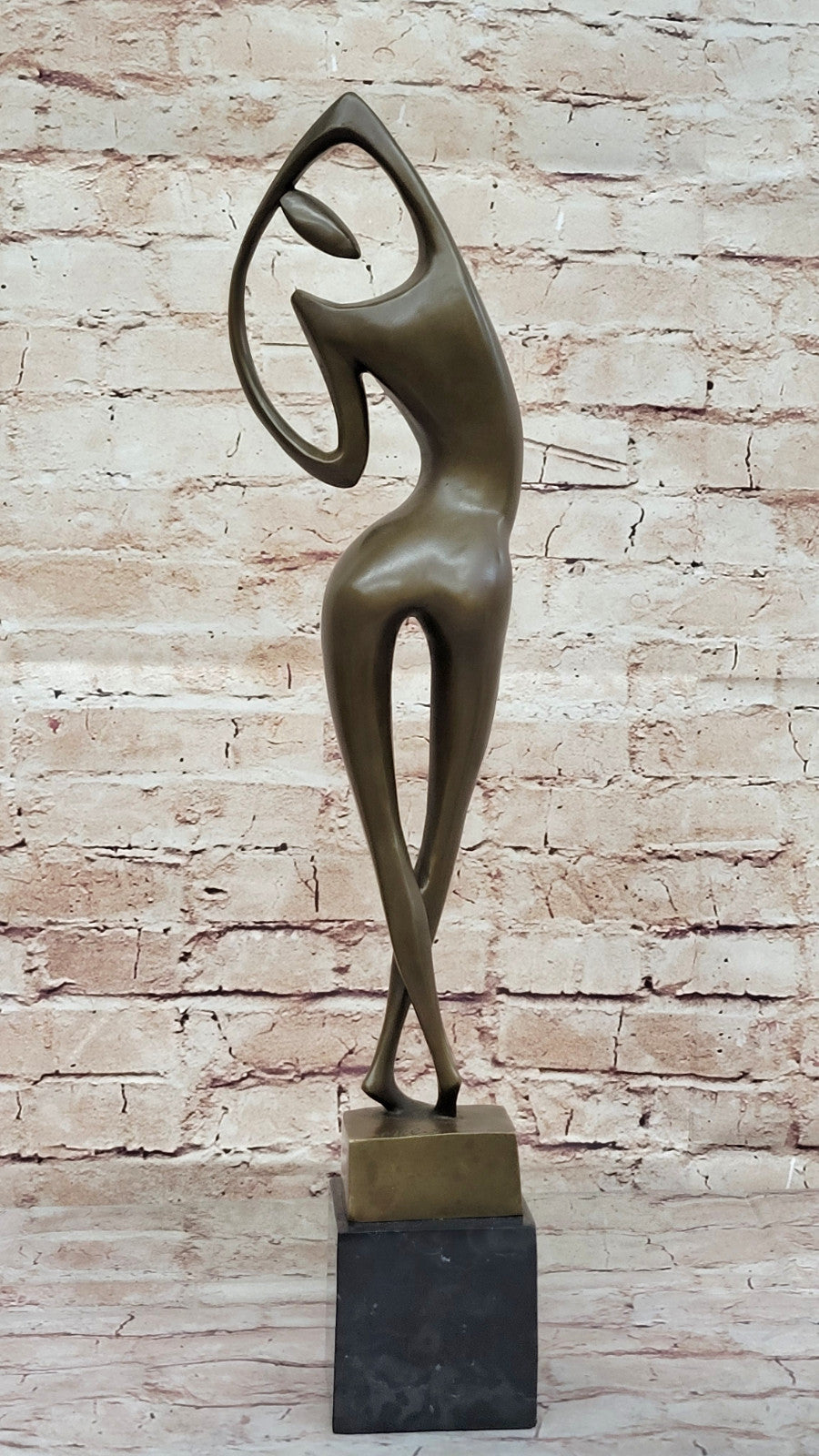 Abstract Female Lady Woman Hot Cast Bronze Statue by Miguel Lopez – Signed Original Modern Art on Sale