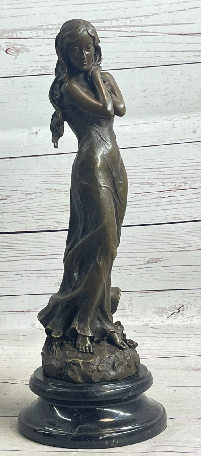 Sensual Female Bronze Sculpture in Art Deco Style | Handcrafted Statue by Milo | Lost Wax Technique