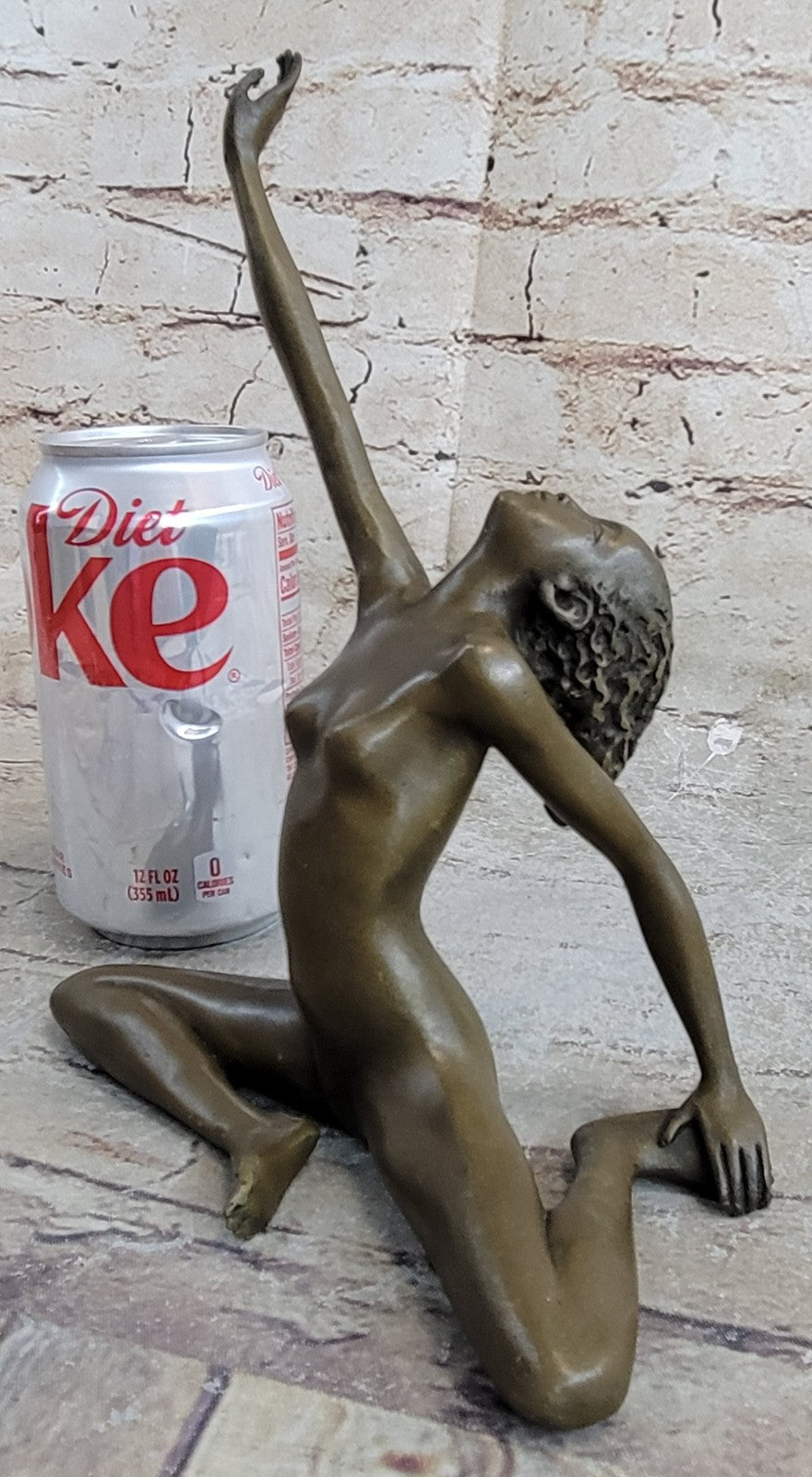 BRONZES Abstract Body Art Bronze Statue Erotic Nude Girl Sculpture Stretching