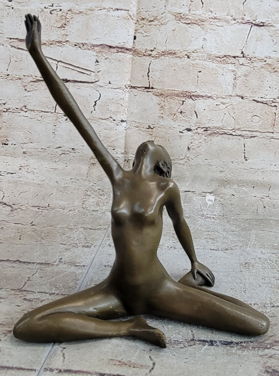 BRONZES Abstract Body Art Bronze Statue Erotic Nude Girl Sculpture Stretching