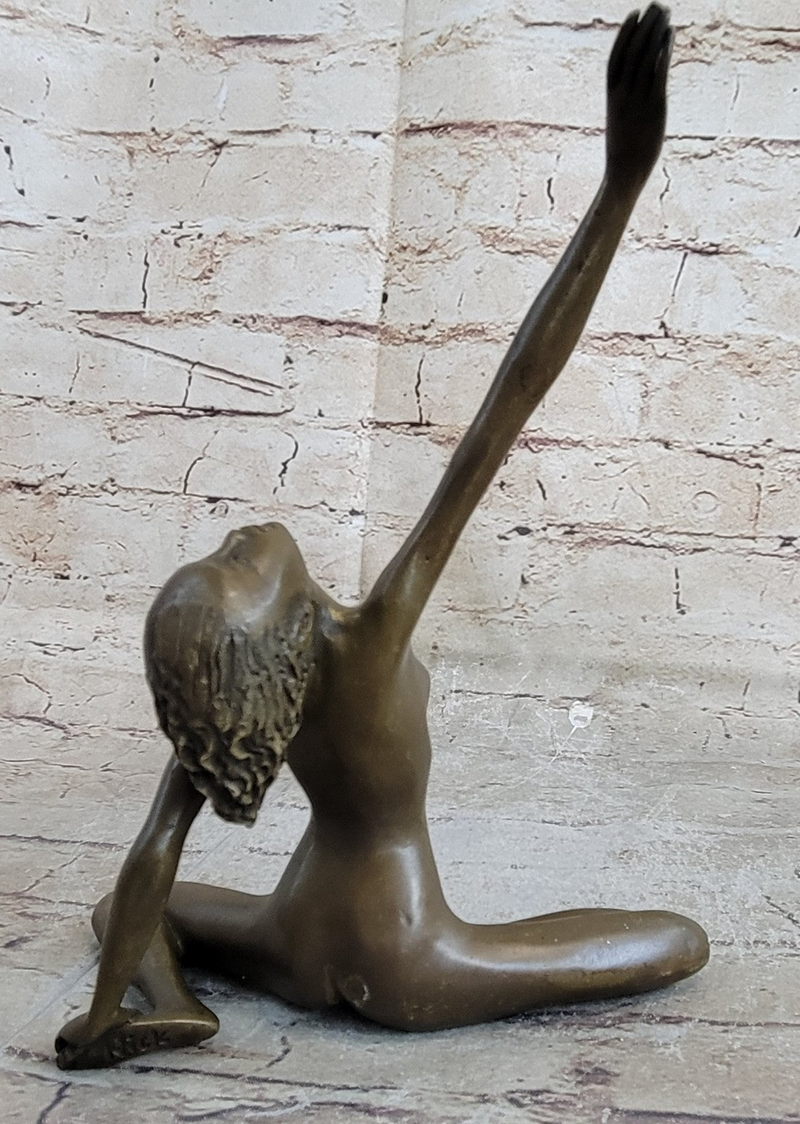 BRONZES Abstract Body Art Bronze Statue Erotic Nude Girl Sculpture Stretching