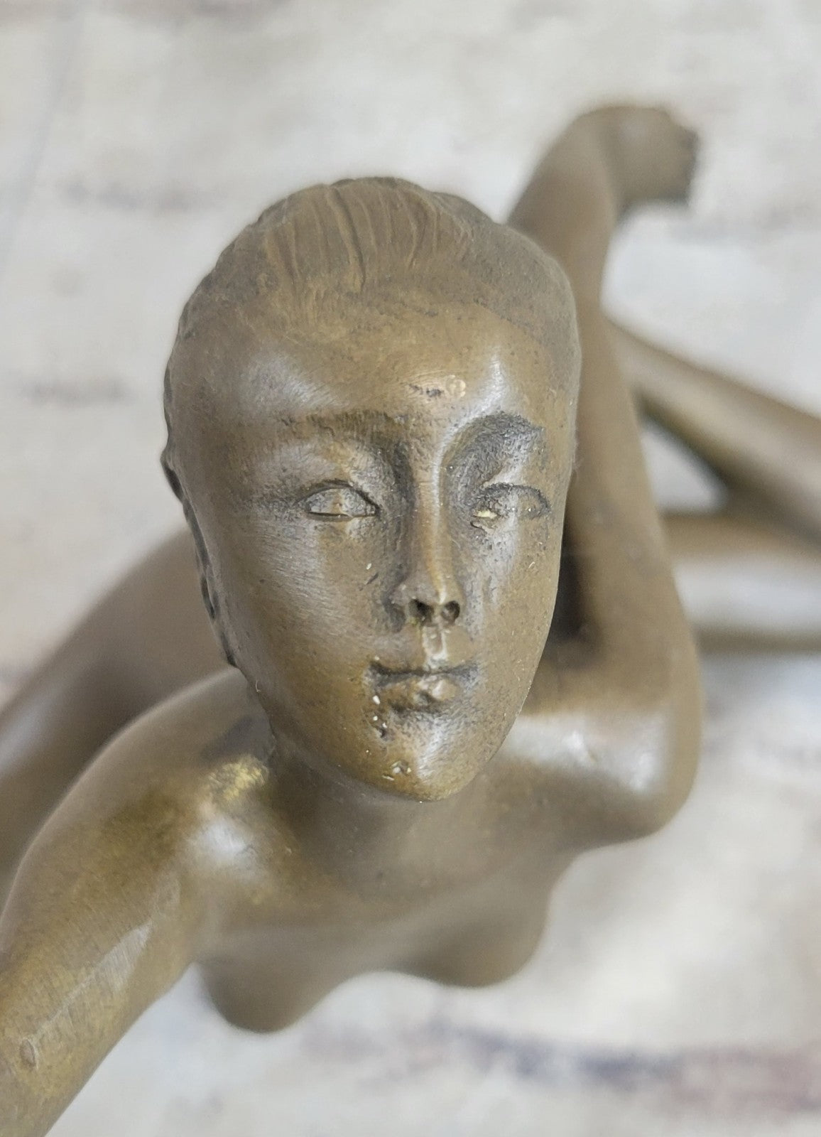 BRONZES Abstract Body Art Bronze Statue Erotic Nude Girl Sculpture Stretching