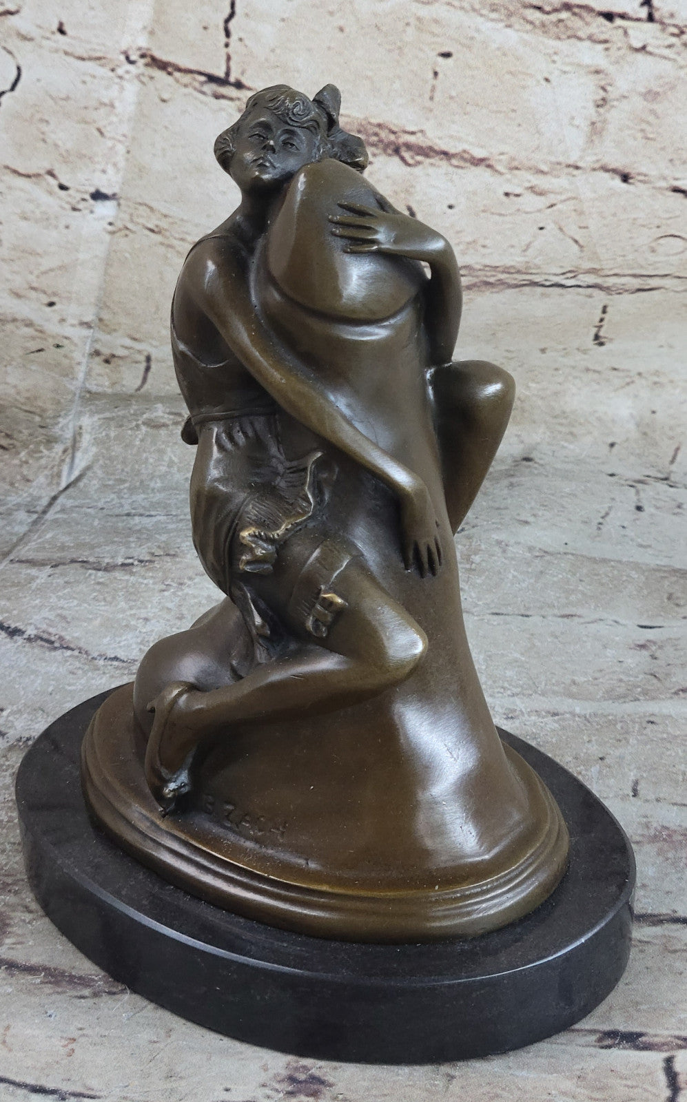 Woman Erotic Fantasy Nude Penis Bronze Sculpture Statue Figurine Figure Hotcast