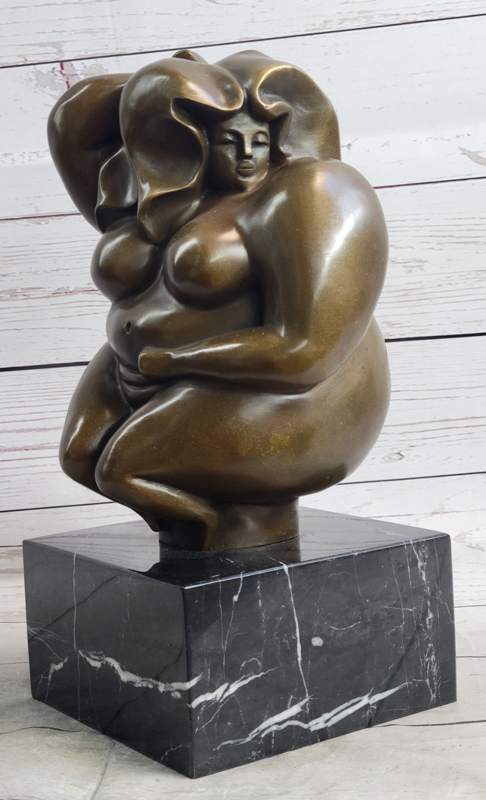 Cubby Nude Woman Bronze Figurine Handcrafted by Milo Figurine