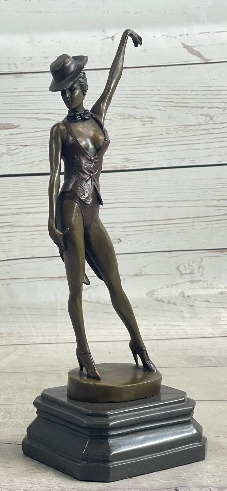 Nude Female Woman Jazz Dancer Flapper Bronze Marble Statue Sculpture Figure Sale