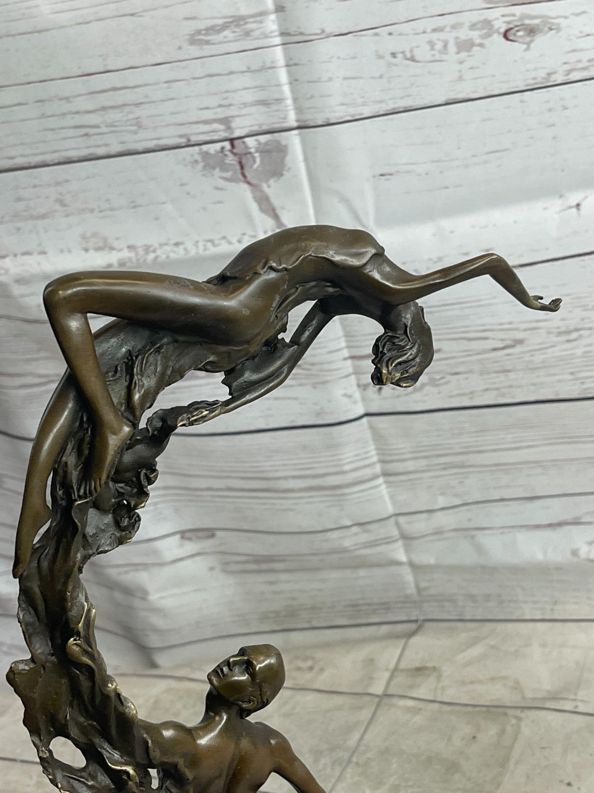 Aldo Vitaleh Prima Ballerina Bronze Sculpture Art Deco Marble Base Figurine Gift