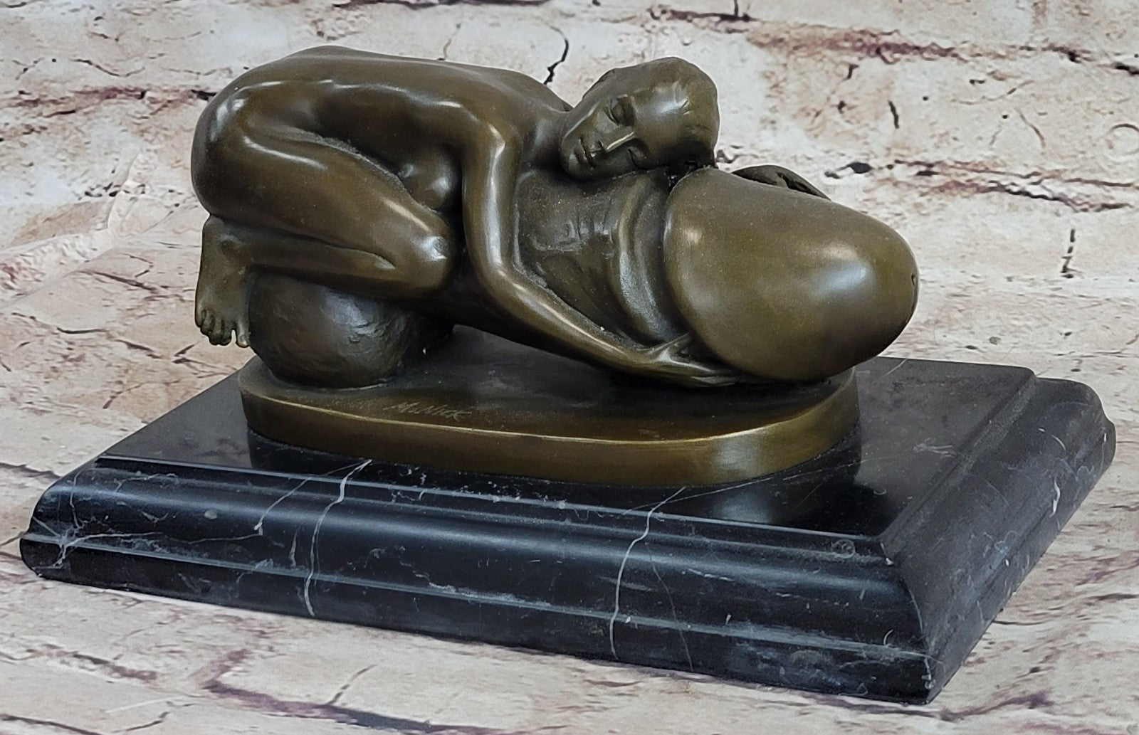 Bronze Sculpture Original Handcrafted Detailed Highly Nude Erotic Marble Statue