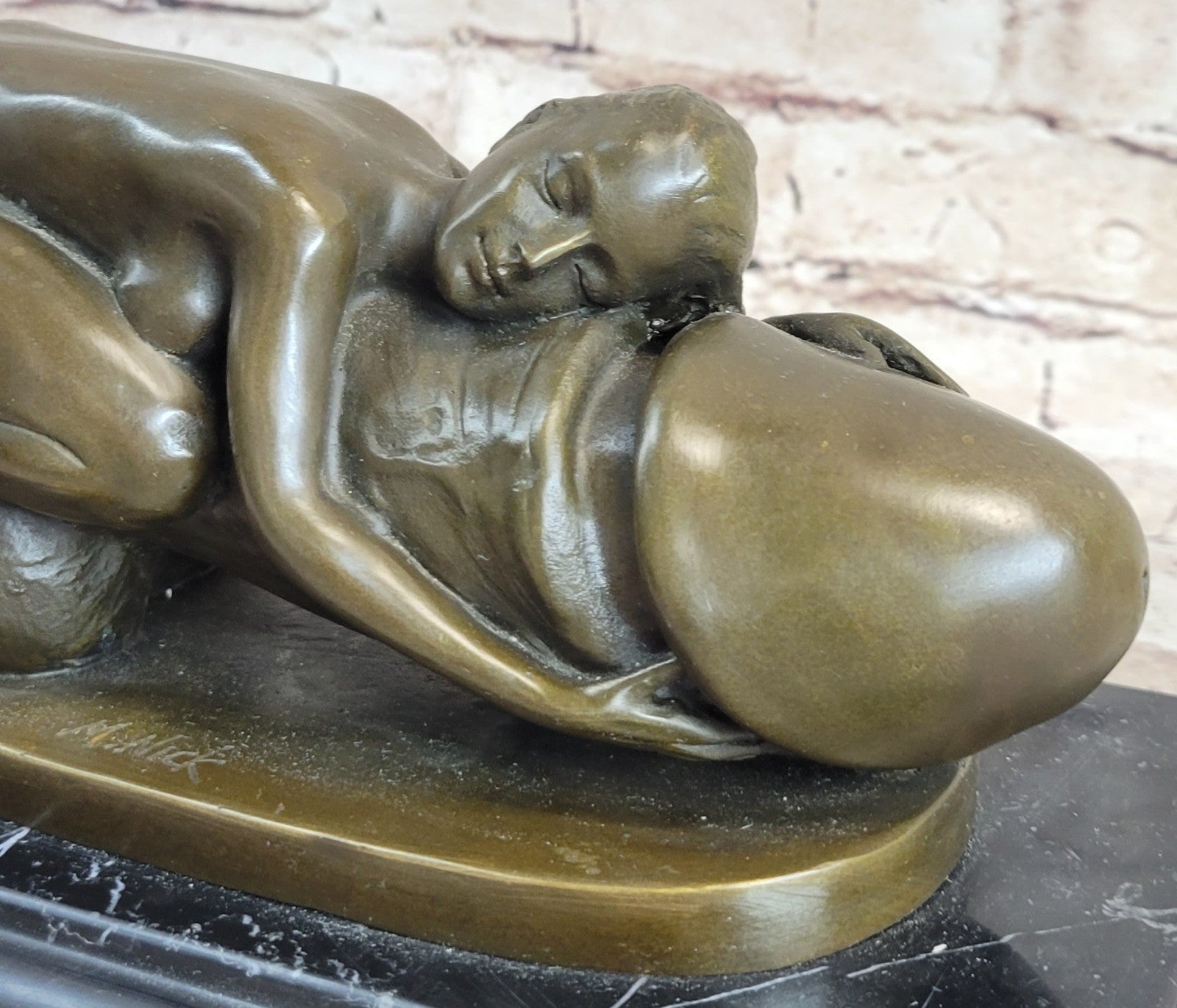 Bronze Sculpture Original Handcrafted Detailed Highly Nude Erotic Marble Statue