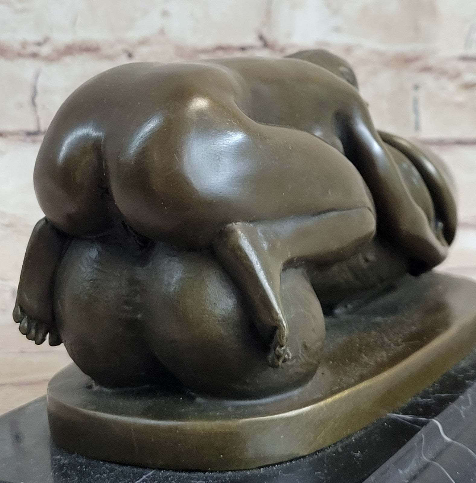 Bronze Sculpture Original Handcrafted Detailed Highly Nude Erotic Marble Statue