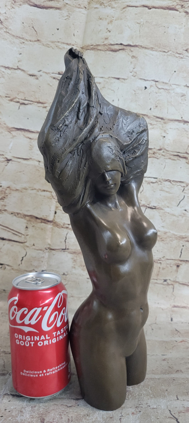 Hand Made Nude Temptress Female Bust by Portuguese Artist Miguel Lopez Milo Sale