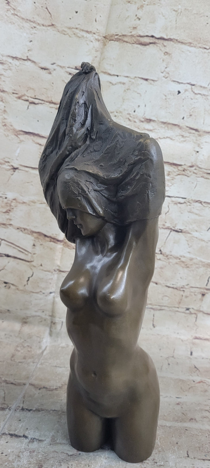 Hand Made Nude Temptress Female Bust by Portuguese Artist Miguel Lopez Milo Sale