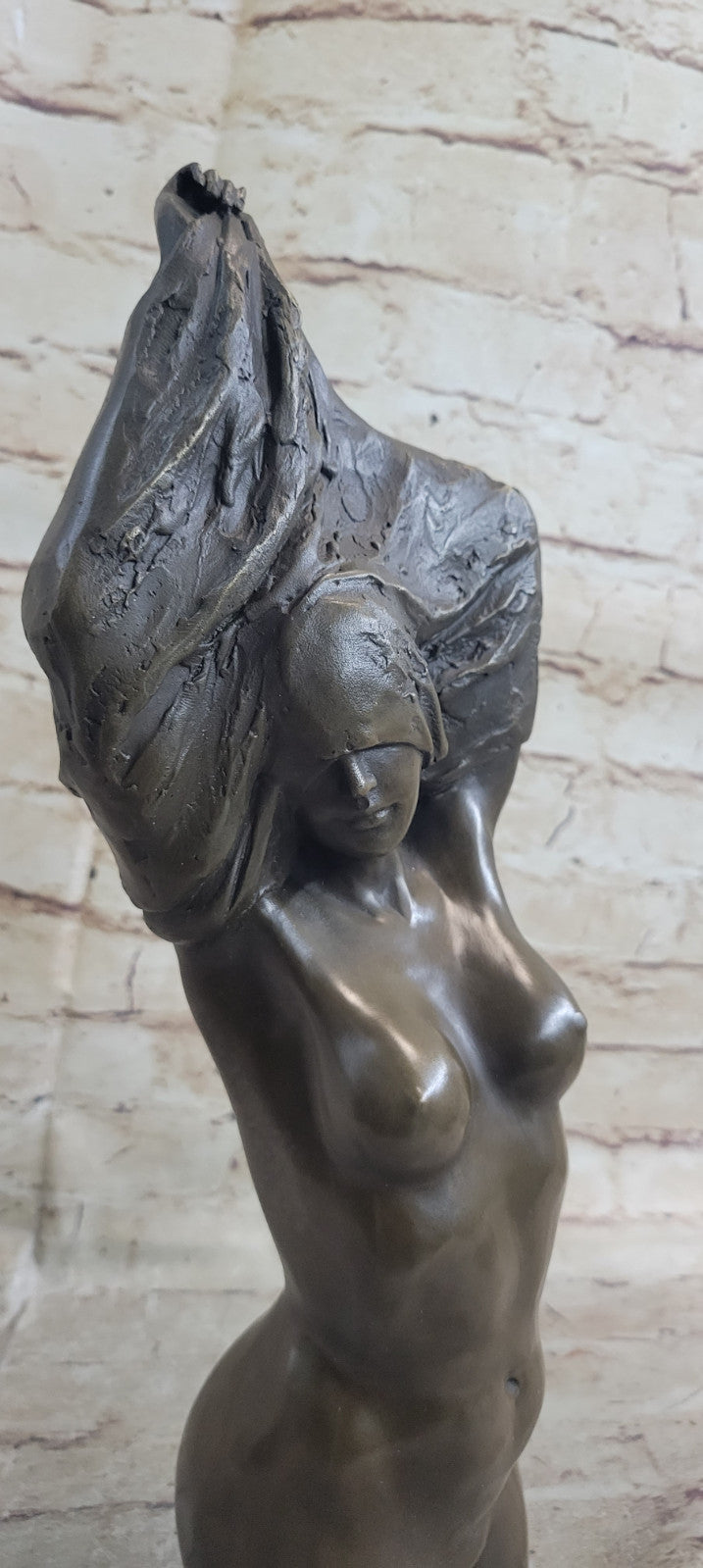 Hand Made Nude Temptress Female Bust by Portuguese Artist Miguel Lopez Milo Sale