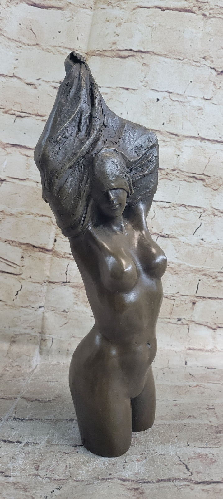 Hand Made Nude Temptress Female Bust by Portuguese Artist Miguel Lopez Milo Sale