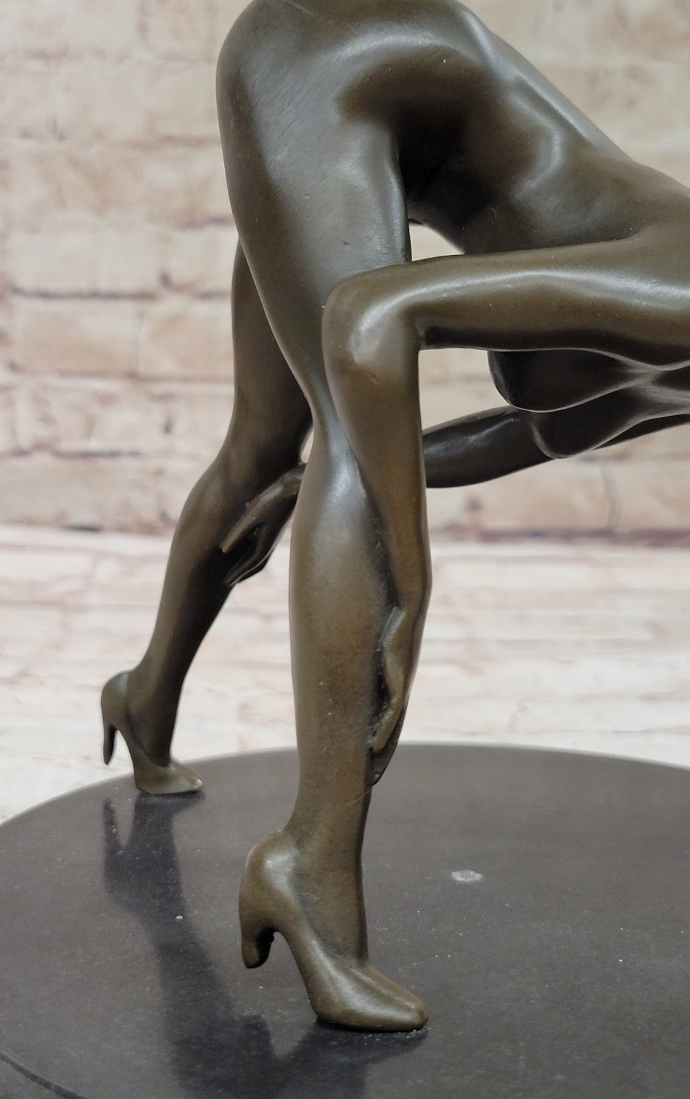 Nude Bronze Female Figurine Statue Naked Sexy Erotic Woman Lady Sculpture Figu