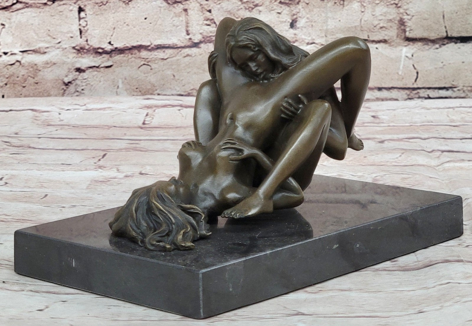 Bronze Sculpture Art Deco Modern Nude Decor Woman Erotic Metal Hand Made Artwork