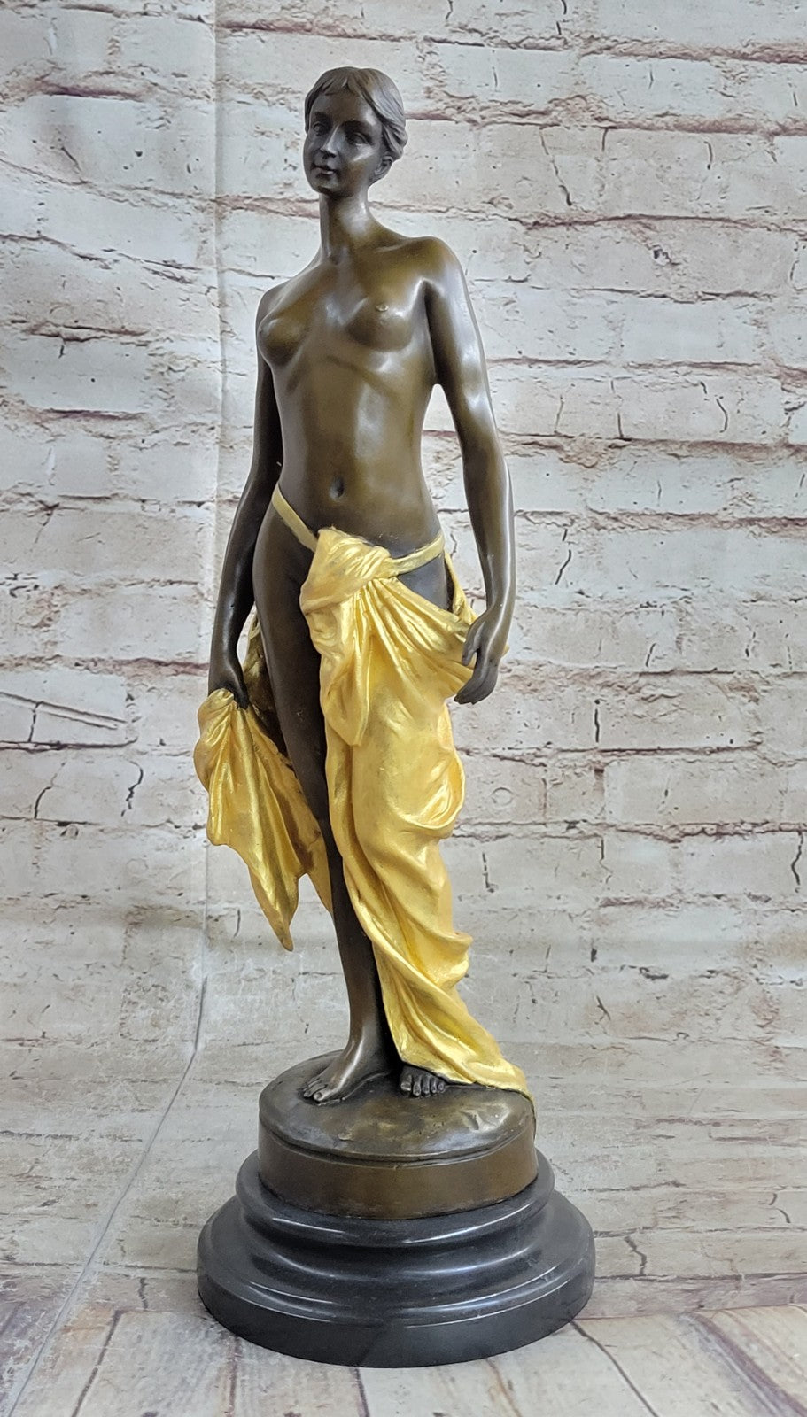 VINTAGE 20C GRAND TOUR STYLE BRONZE BUST ANCIENT ROMAN REVIVAL NEOCLASSICAL NUDE