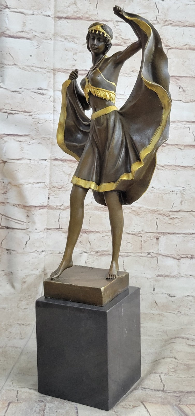 Solid custom listing Franz Bergman bronze gender Dancing Sculpture Figurine Gift
